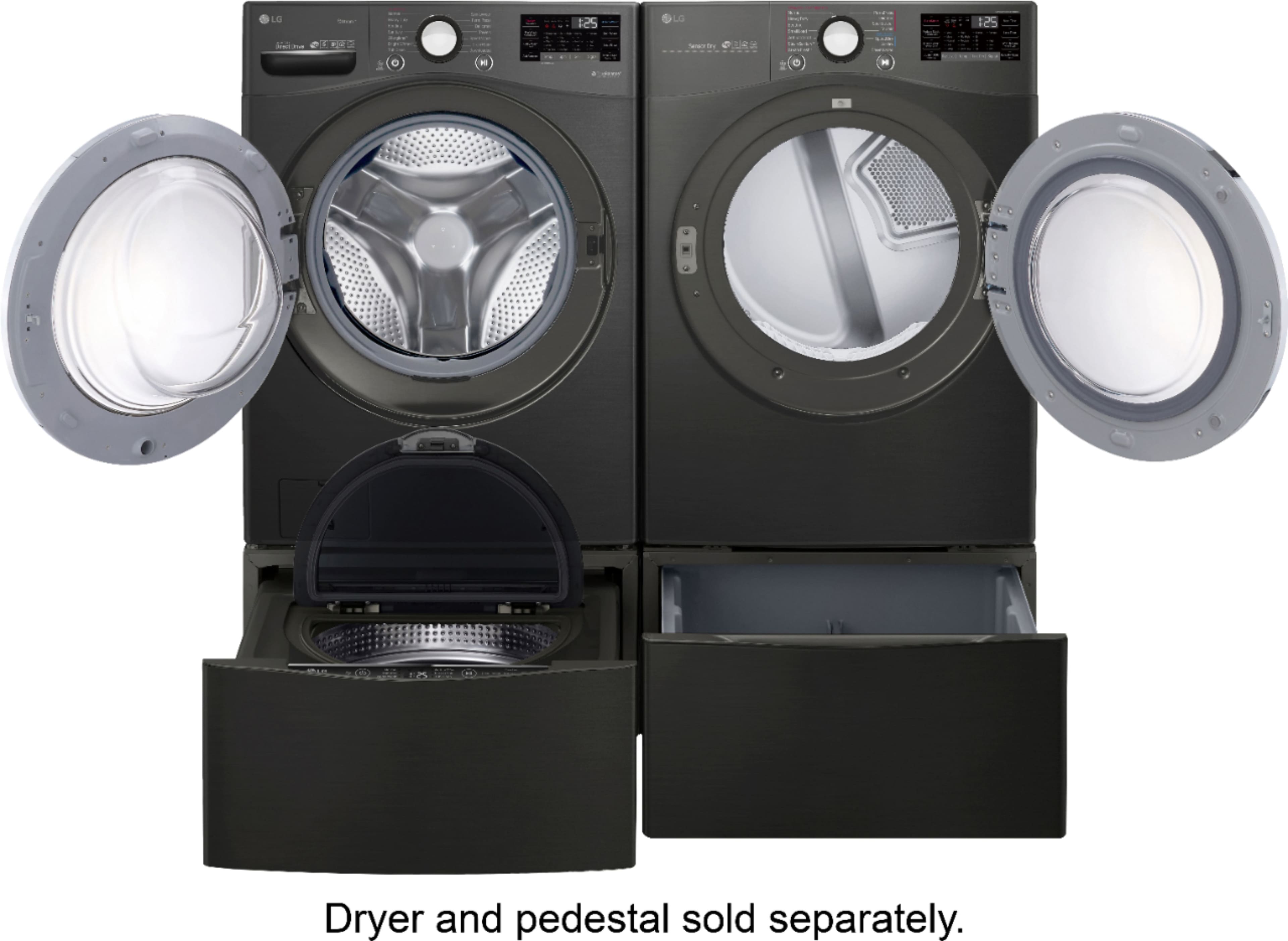 LG - 4.5 Cu. Ft. 14-Cycle Front-Loading Washer with Steam - Black Steel - Alt_View_Standard_20