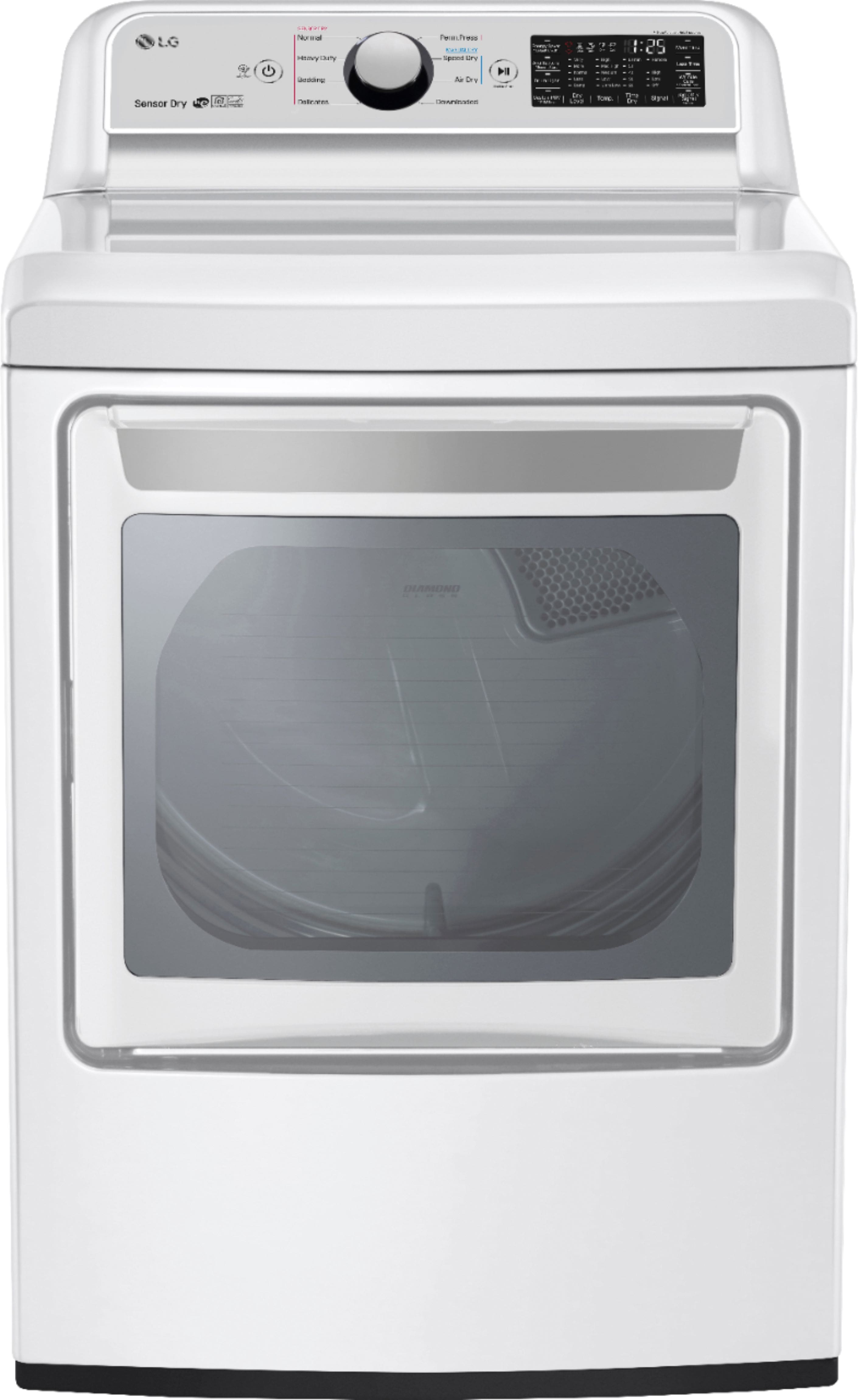 LG - 7.3 Cu. Ft. 9-Cycle Electric Dryer - White at Pacific Sales