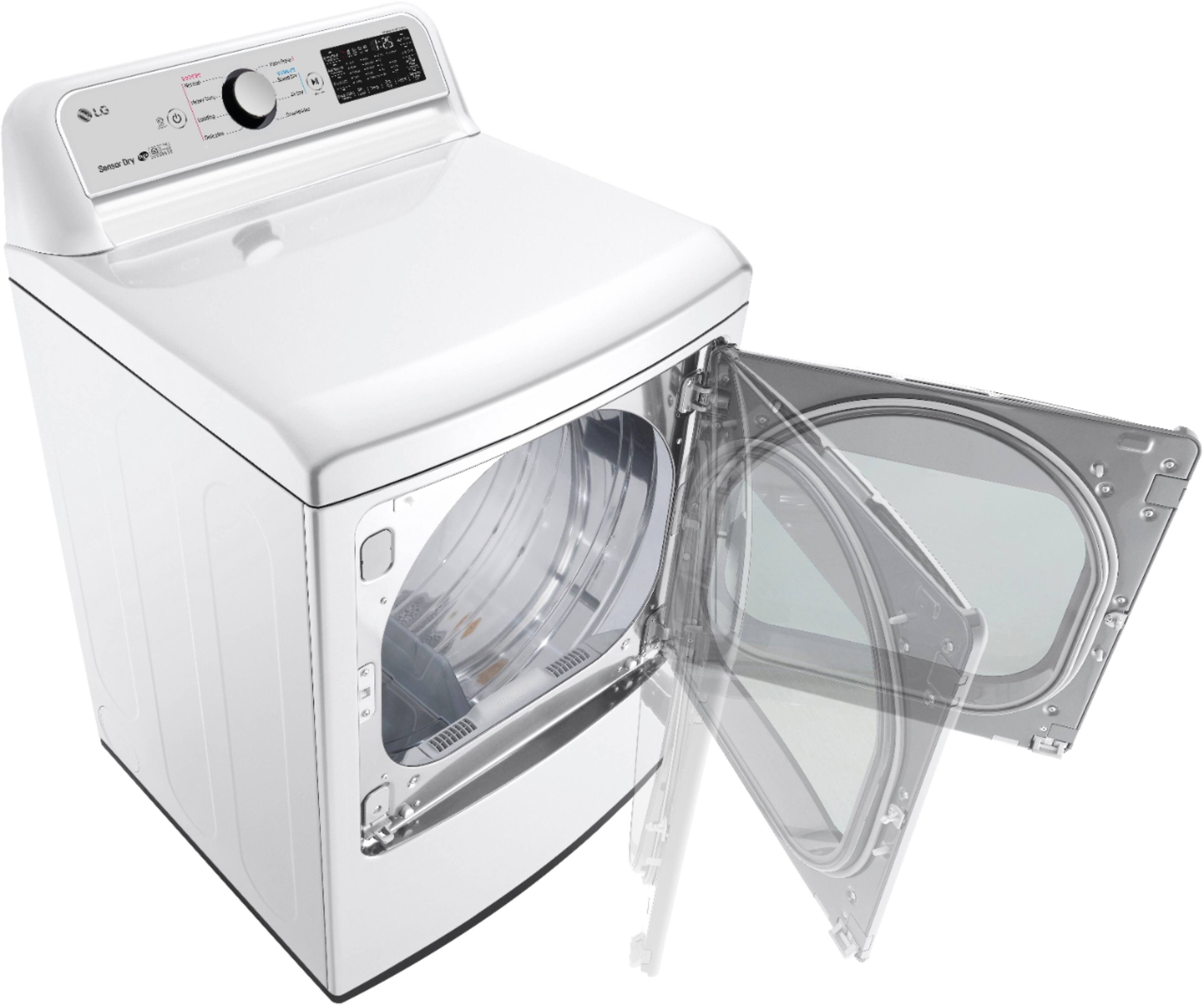 LG - 7.3 Cu. Ft. 9-Cycle Electric Dryer - White - Alt_View_Standard_14