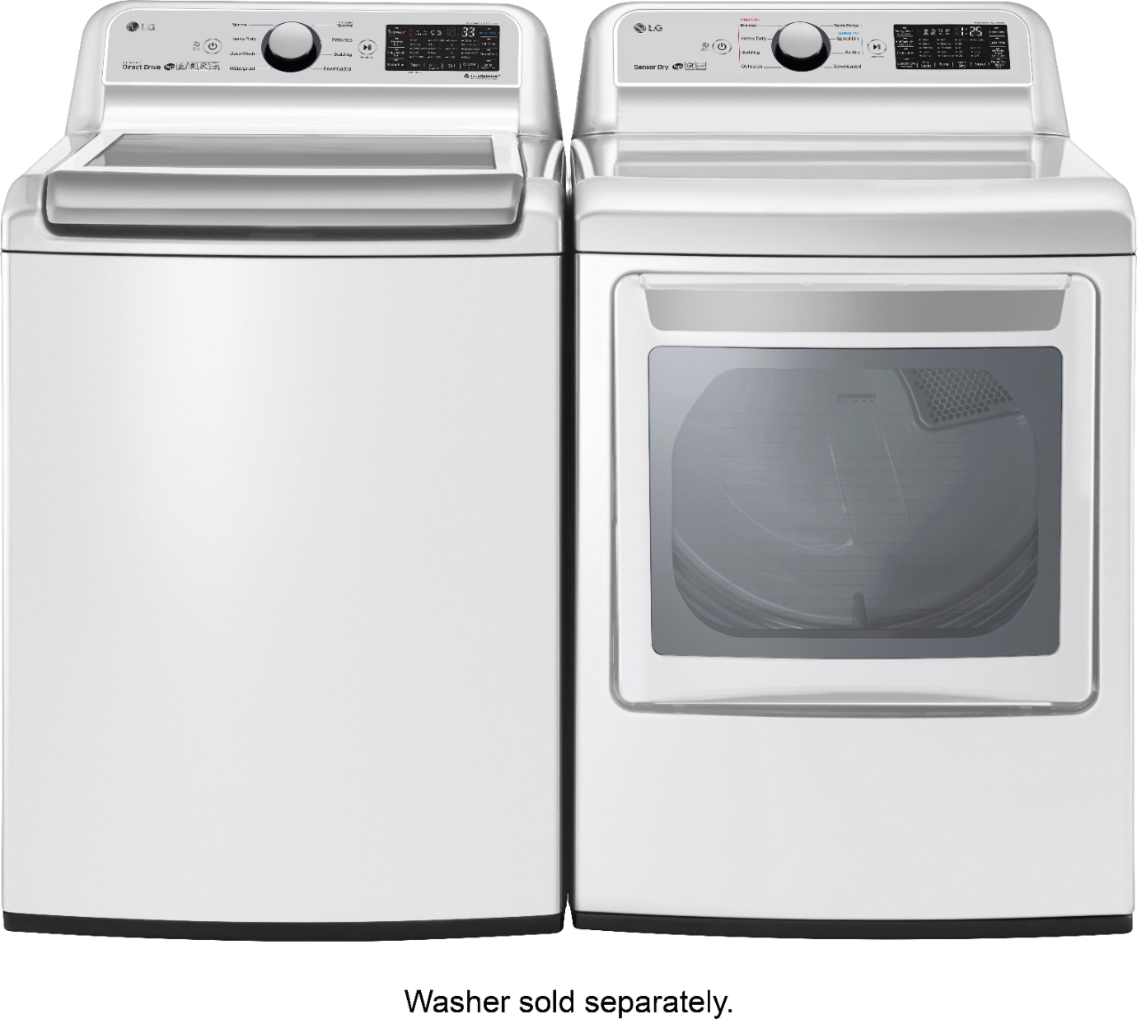 LG - 7.3 Cu. Ft. 9-Cycle Electric Dryer - White - Alt_View_Standard_15