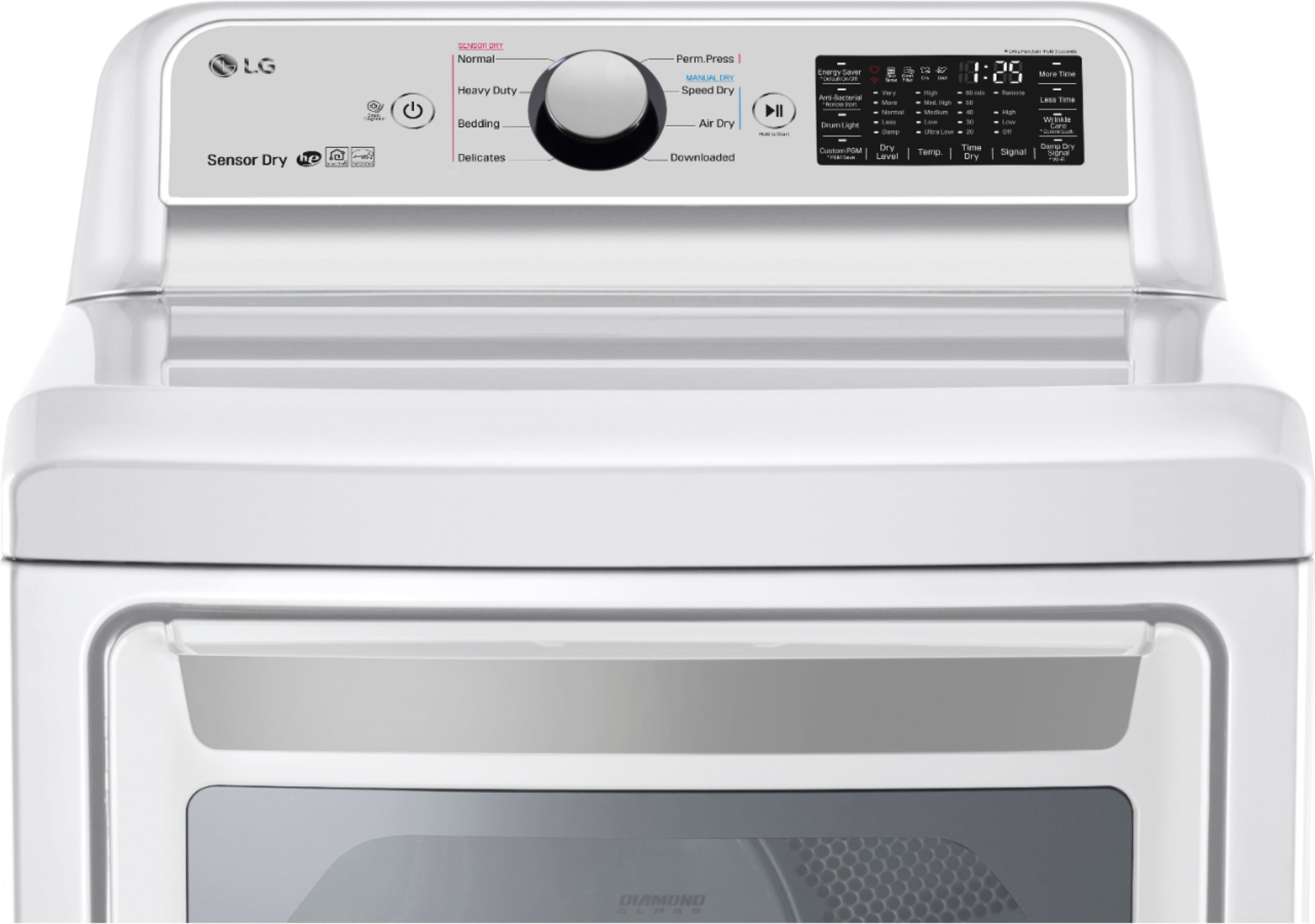 LG - 7.3 Cu. Ft. 9-Cycle Electric Dryer - White - Alt_View_Standard_1