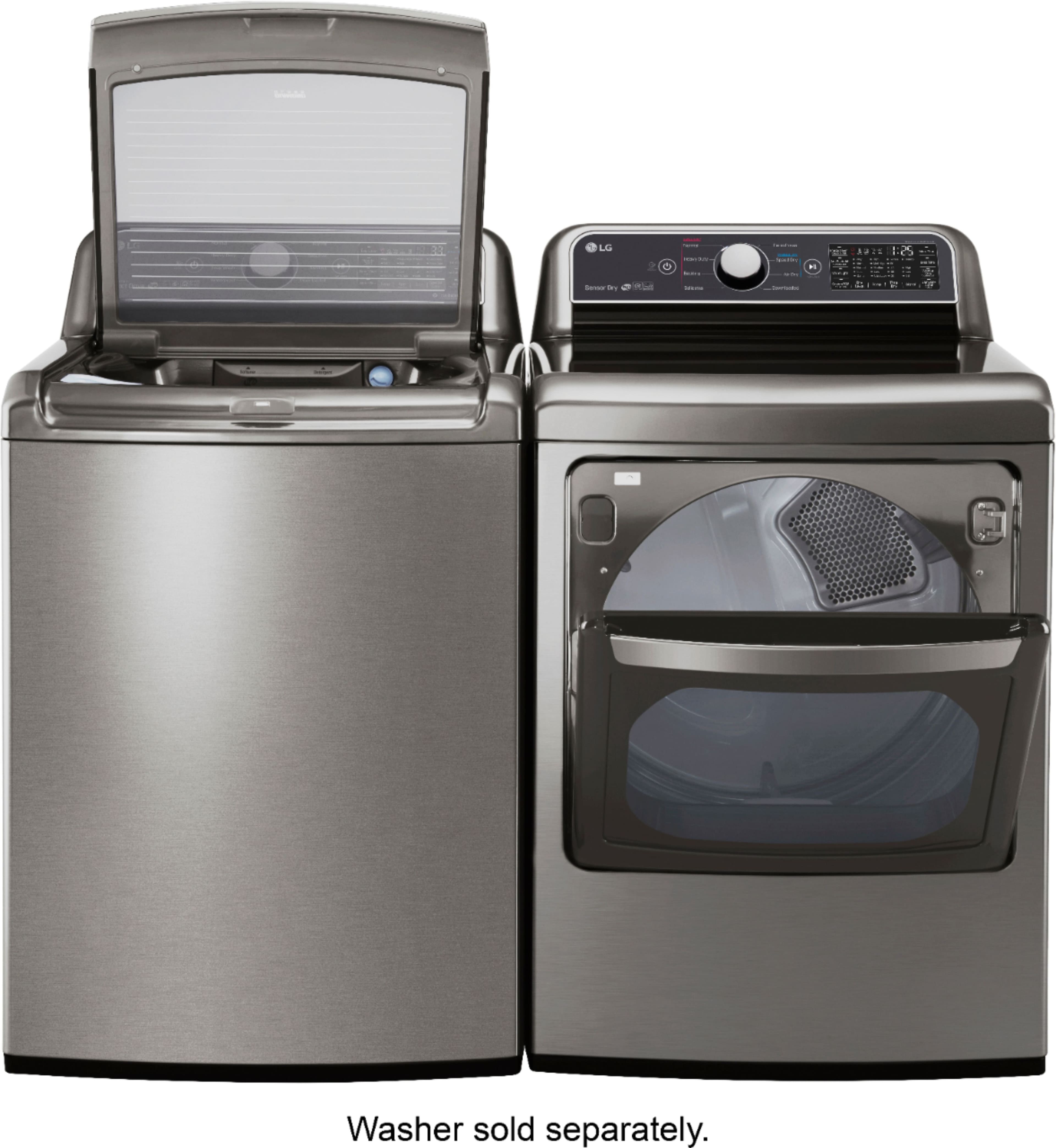 LG - 7.3 Cu. Ft. 9-Cycle Electric Dryer - Graphite Steel - Alt_View_Standard_16