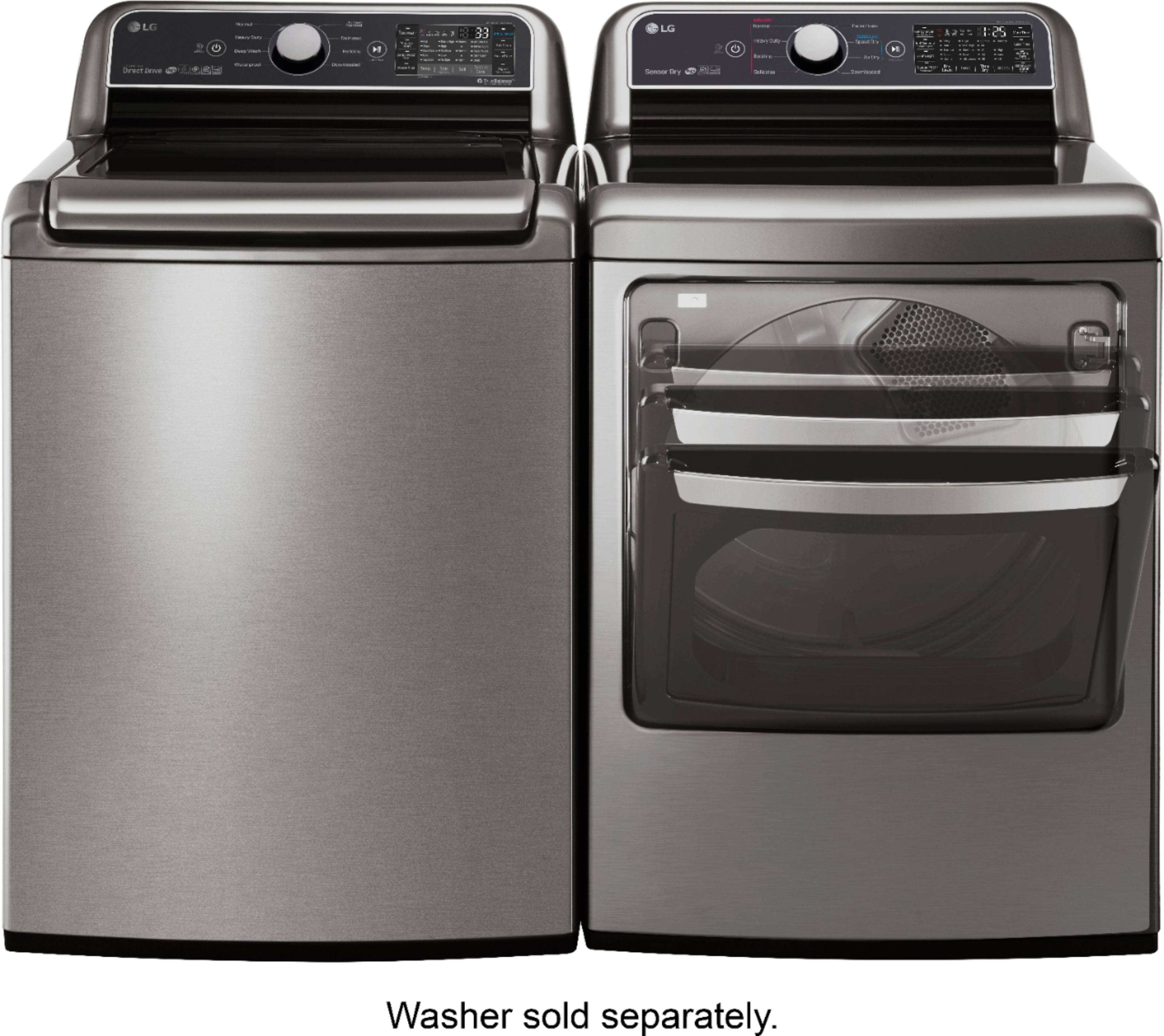 LG - 7.3 Cu. Ft. 9-Cycle Electric Dryer - Graphite Steel at Pacific Sales