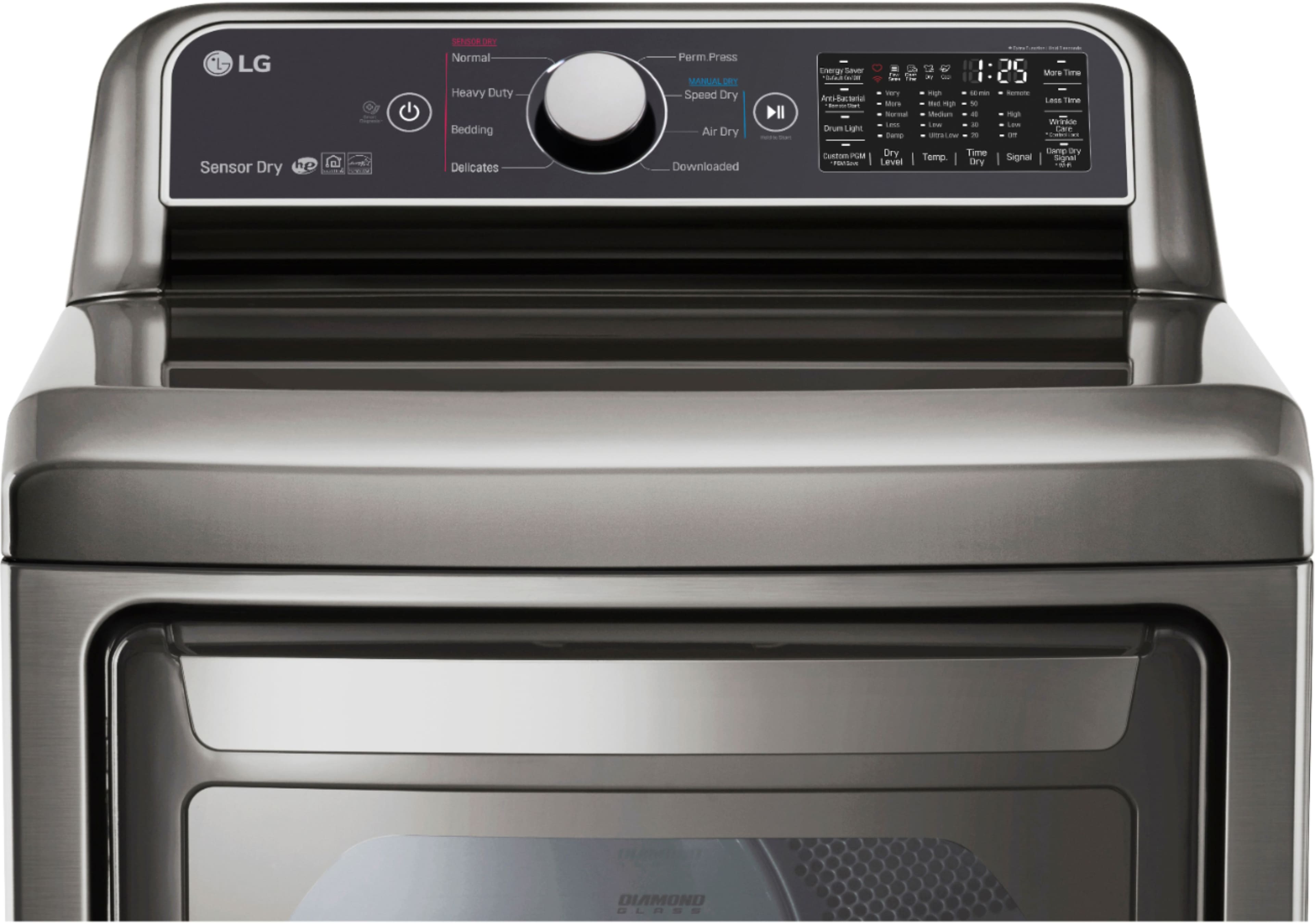 LG - 7.3 Cu. Ft. 9-Cycle Electric Dryer - Graphite Steel - Alt_View_Standard_1