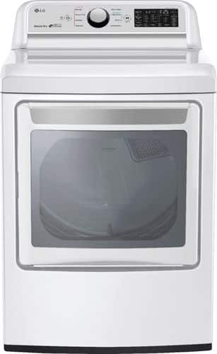 LG - 7.3 Cu. Ft. 9-Cycle Gas Dryer - White - Front_Standard