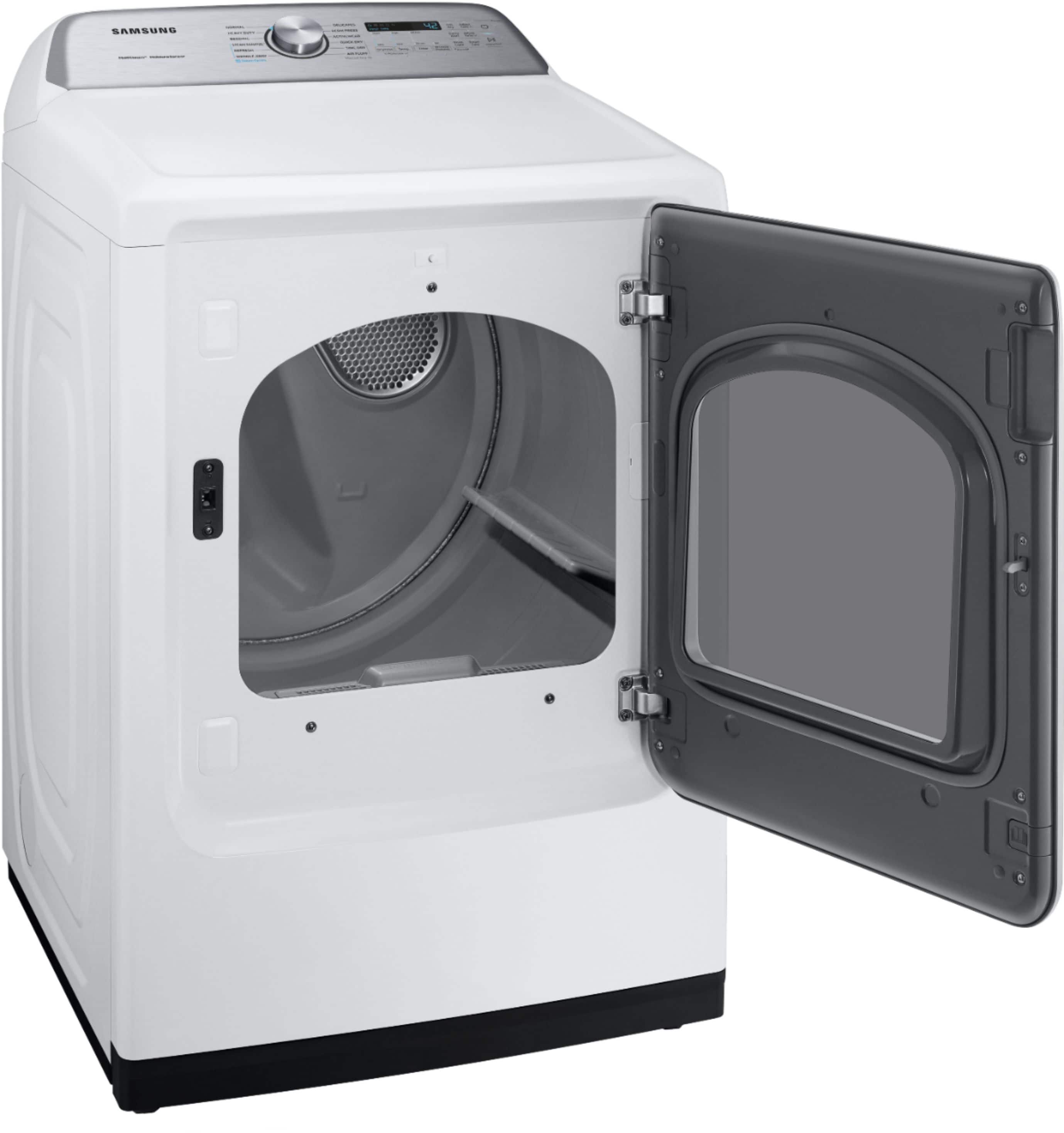 Samsung - 7.4 Cu. Ft. 12-Cycle Electric Dryer with Steam - White - Alt_View_Standard_2