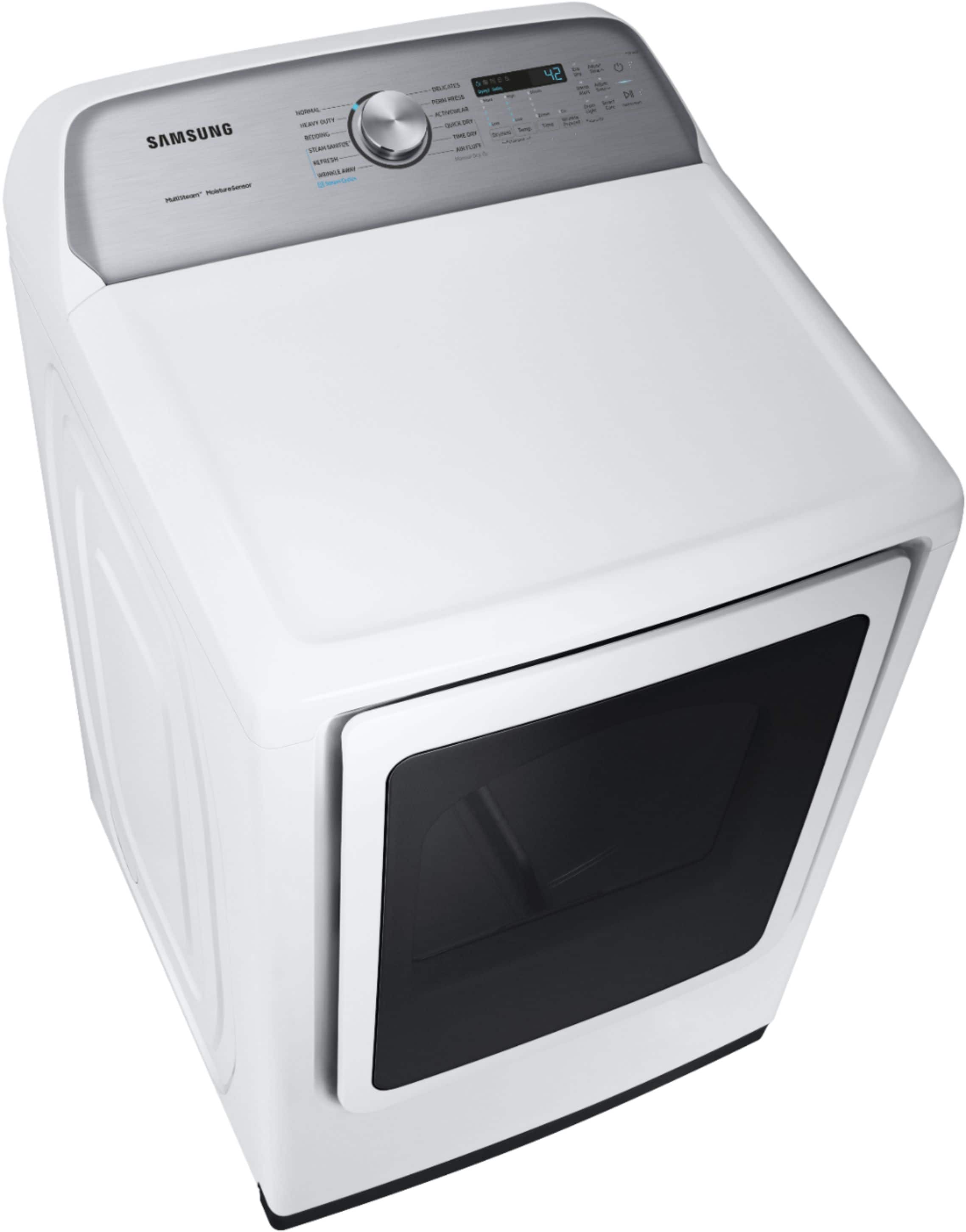 Samsung - 7.4 Cu. Ft. 12-Cycle Electric Dryer with Steam - White - Alt_View_Standard_6