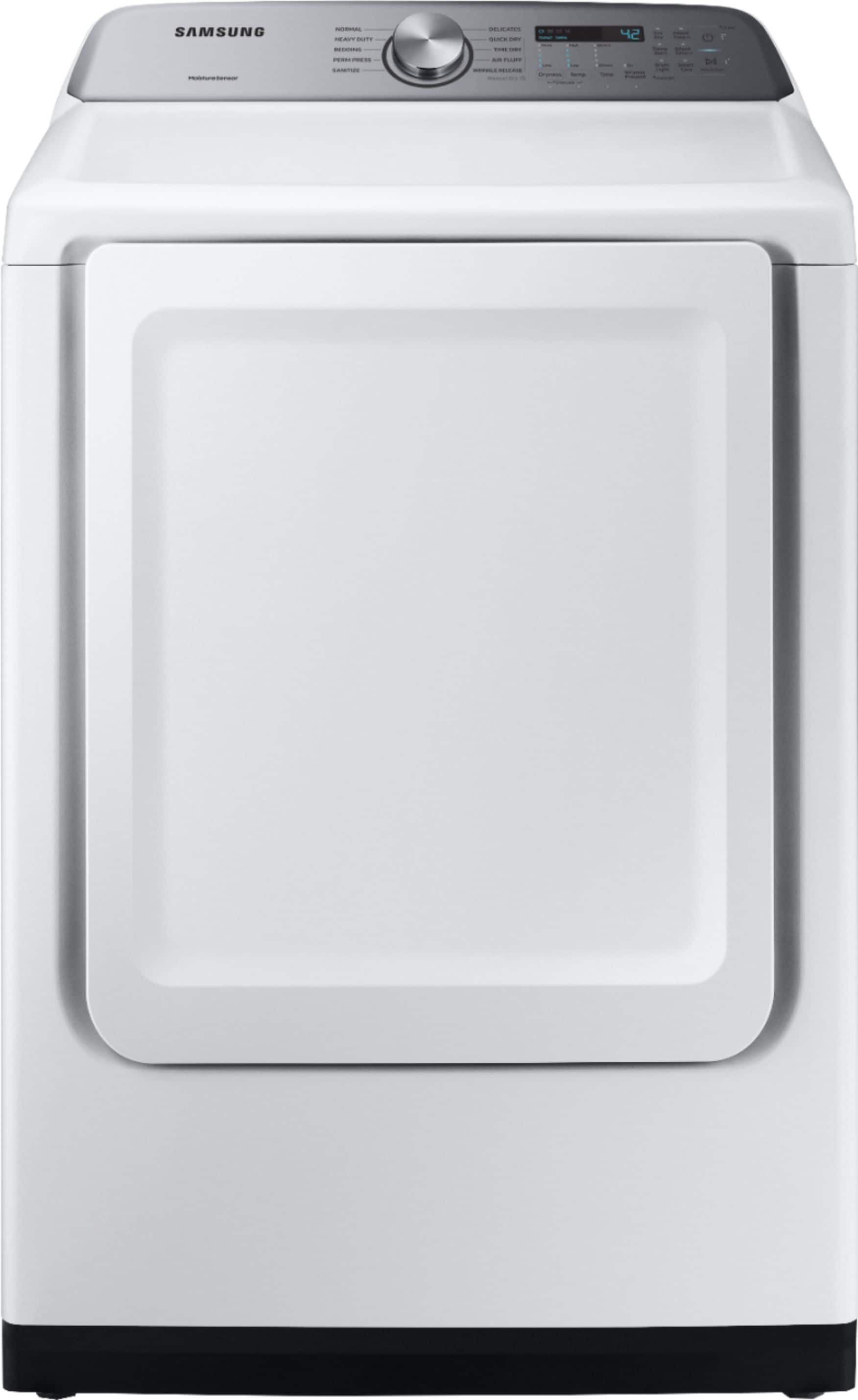 Samsung - 7.4 Cu. Ft. 10-Cycle Electric Dryer - White - Front_Zoom