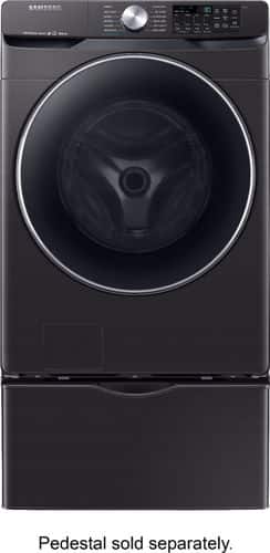Samsung - 4.5 Cu. Ft. 12-Cycle High-Efficiency Front-Loading Washer with Steam - Black stainless steel - Alt_View_Standard_1