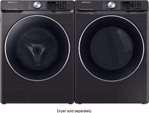 Samsung - 4.5 Cu. Ft. 12-Cycle High-Efficiency Front-Loading Washer with Steam - Black stainless steel - Alt_View_Standard_20