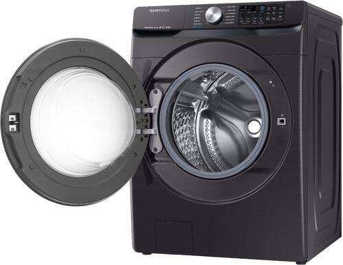 Samsung - 4.5 Cu. Ft. 12-Cycle High-Efficiency Front-Loading Washer with Steam - Black stainless steel - Alt_View_Standard_3