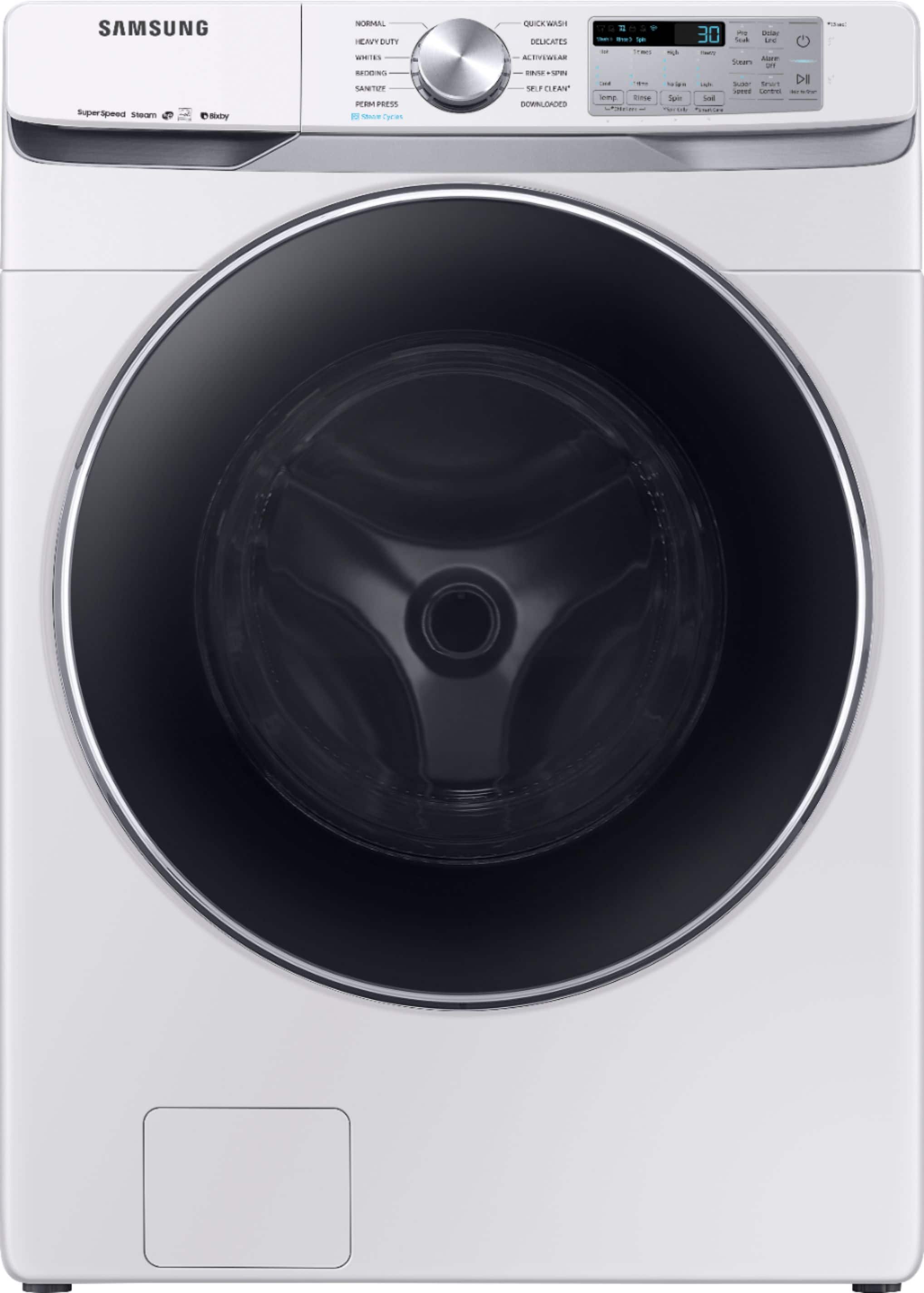 Samsung - 4.5 Cu. Ft. 12-Cycle High-Efficiency Front-Loading Washer with Steam - White - Front_Zoom