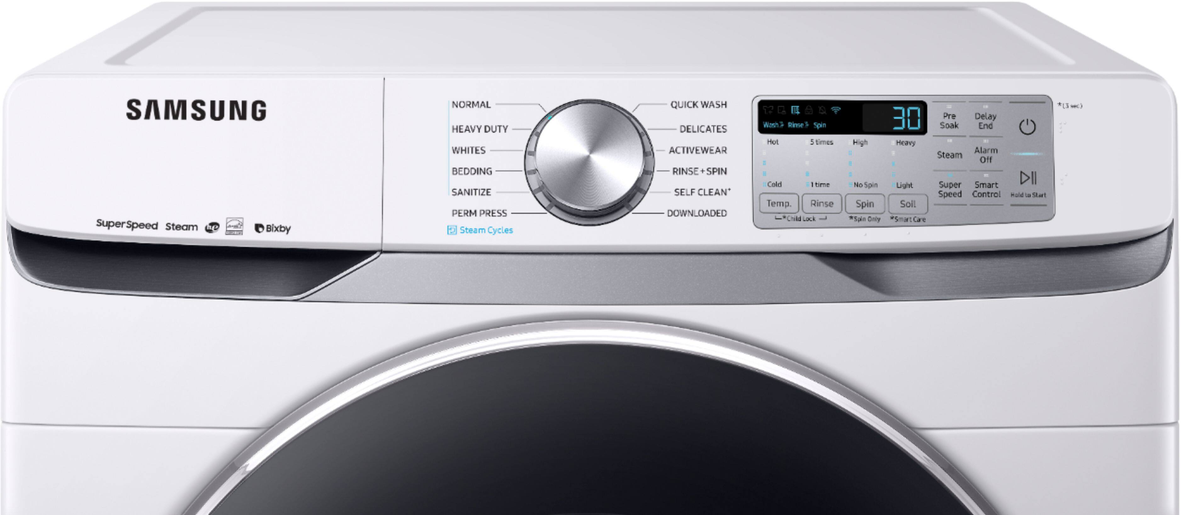 Samsung - 4.5 Cu. Ft. 12-Cycle High-Efficiency Front-Loading Washer with Steam - White - Alt_View_Standard_2