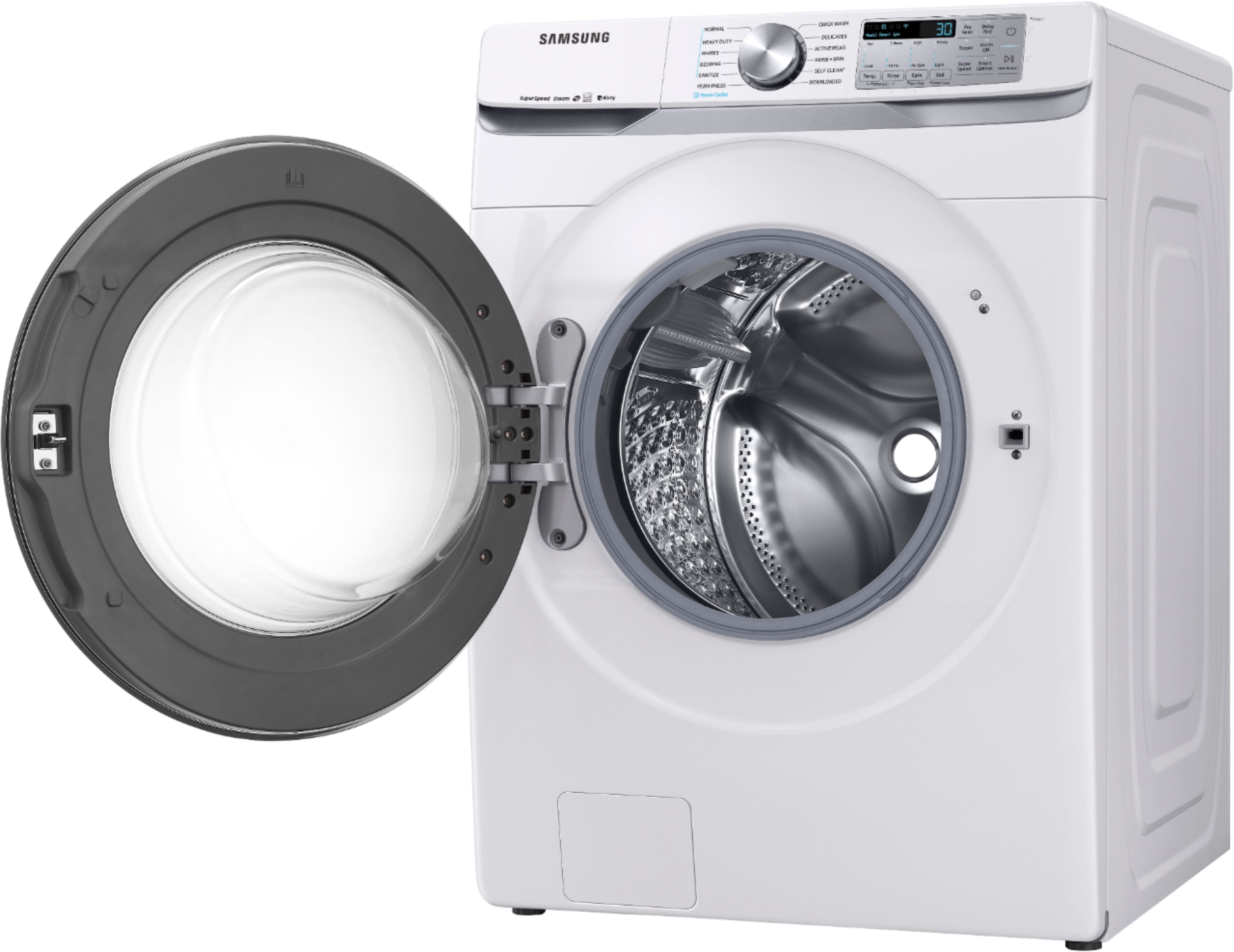 Samsung - 4.5 Cu. Ft. 12-Cycle High-Efficiency Front-Loading Washer with Steam - White - Alt_View_Standard_3