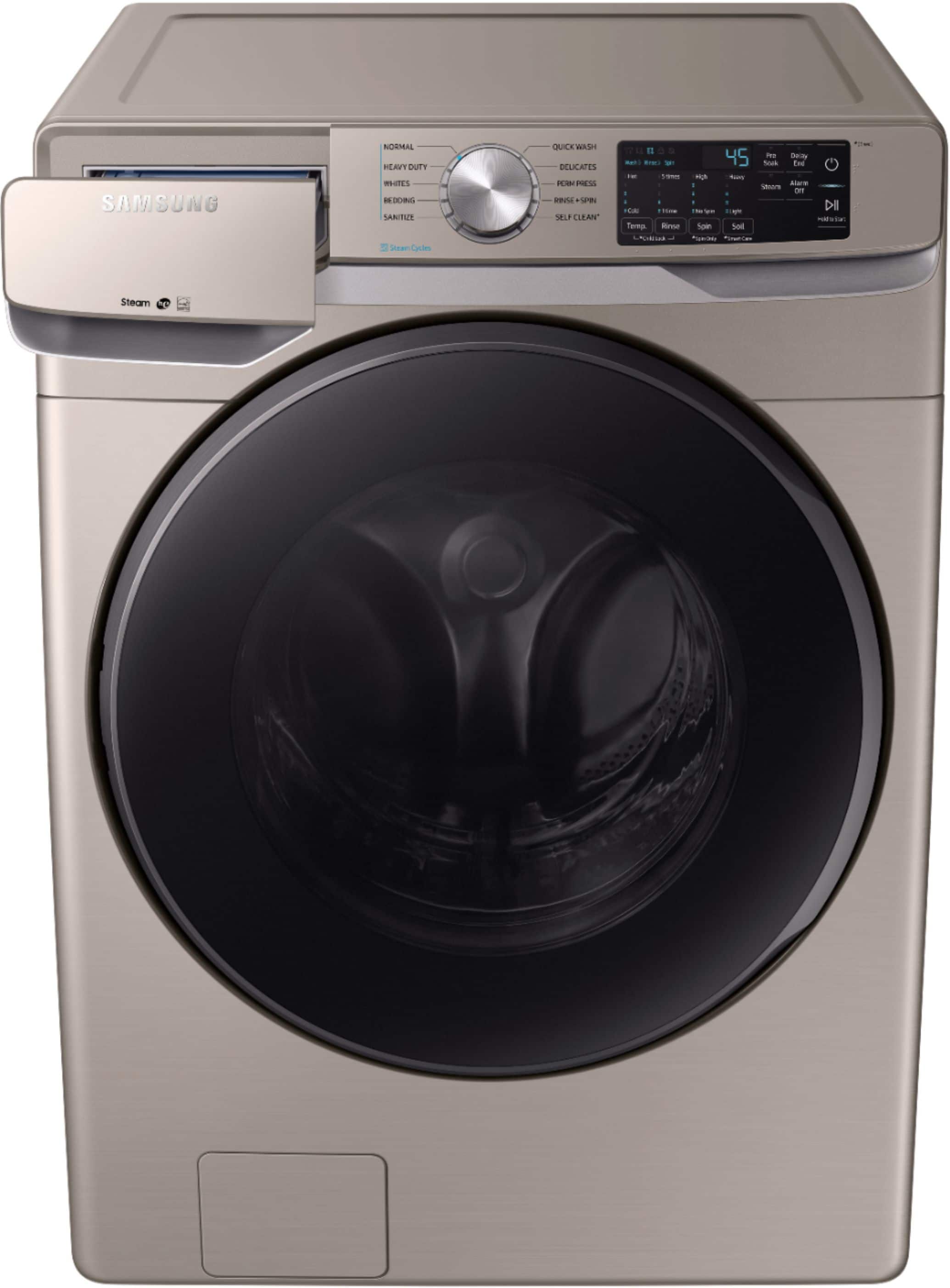 Samsung - 4.5 Cu. Ft. 10-Cycle High-Efficiency Front-Loading Washer with Steam - Champagne - Alt_View_Standard_11