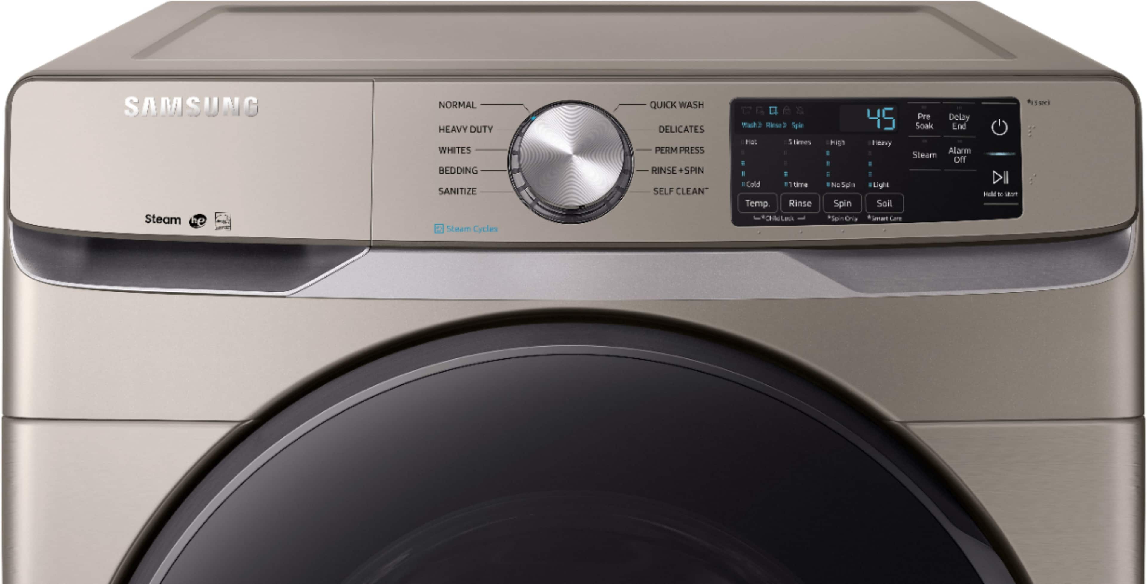 Samsung - 4.5 Cu. Ft. 10-Cycle High-Efficiency Front-Loading Washer with Steam - Champagne - Alt_View_Standard_2