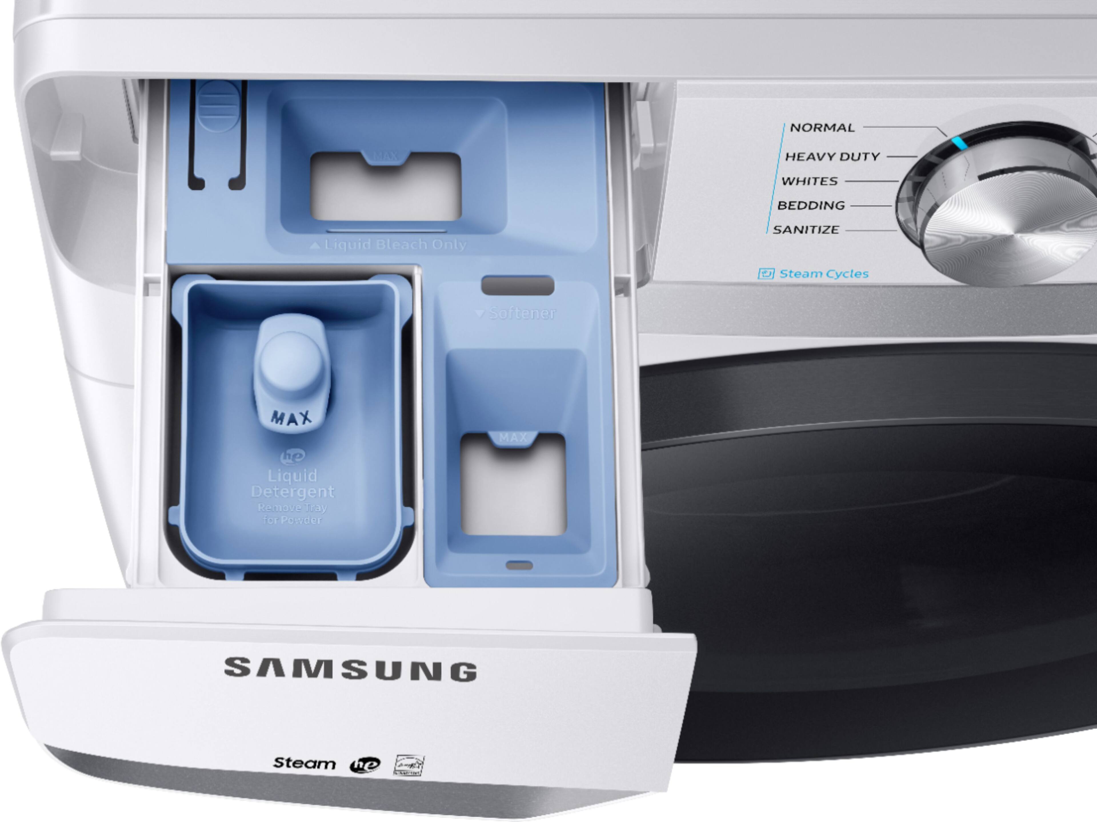 Samsung - 4.5 Cu. Ft. 10-Cycle High-Efficiency Front-Loading Washer with Steam - White - Alt_View_Standard_6