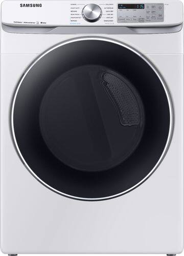 Samsung - 7.5 Cu. Ft. 12-Cycle Gas Dryer with Steam - White - Front_Standard