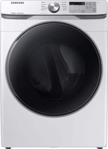 Samsung - 7.5 Cu. Ft. 10-Cycle Gas Dryer with Steam - White - Front_Standard