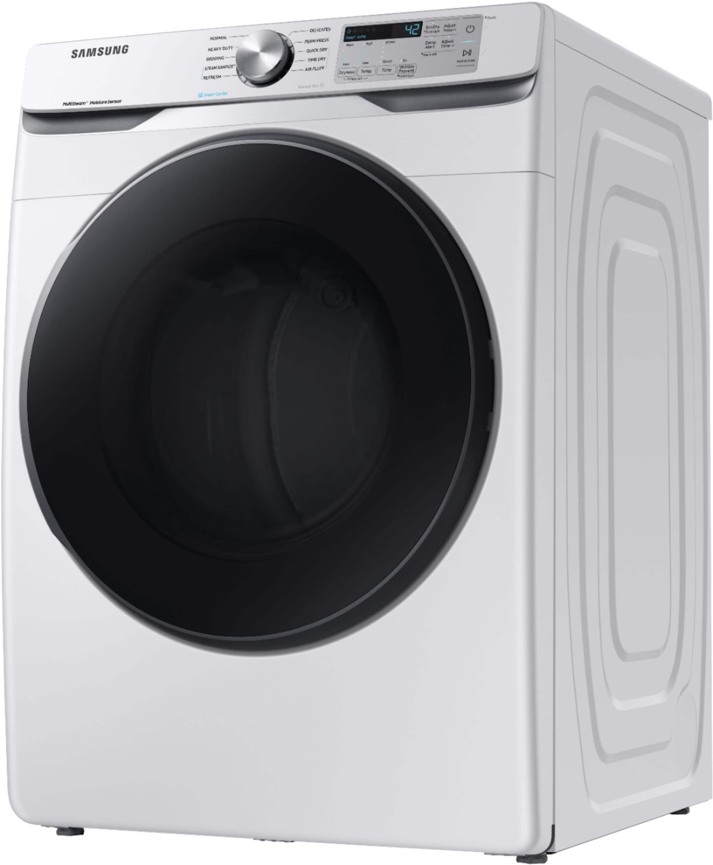Samsung - 7.5 Cu. Ft. 10-Cycle Gas Dryer with Steam - White - Alt_View_Standard_11