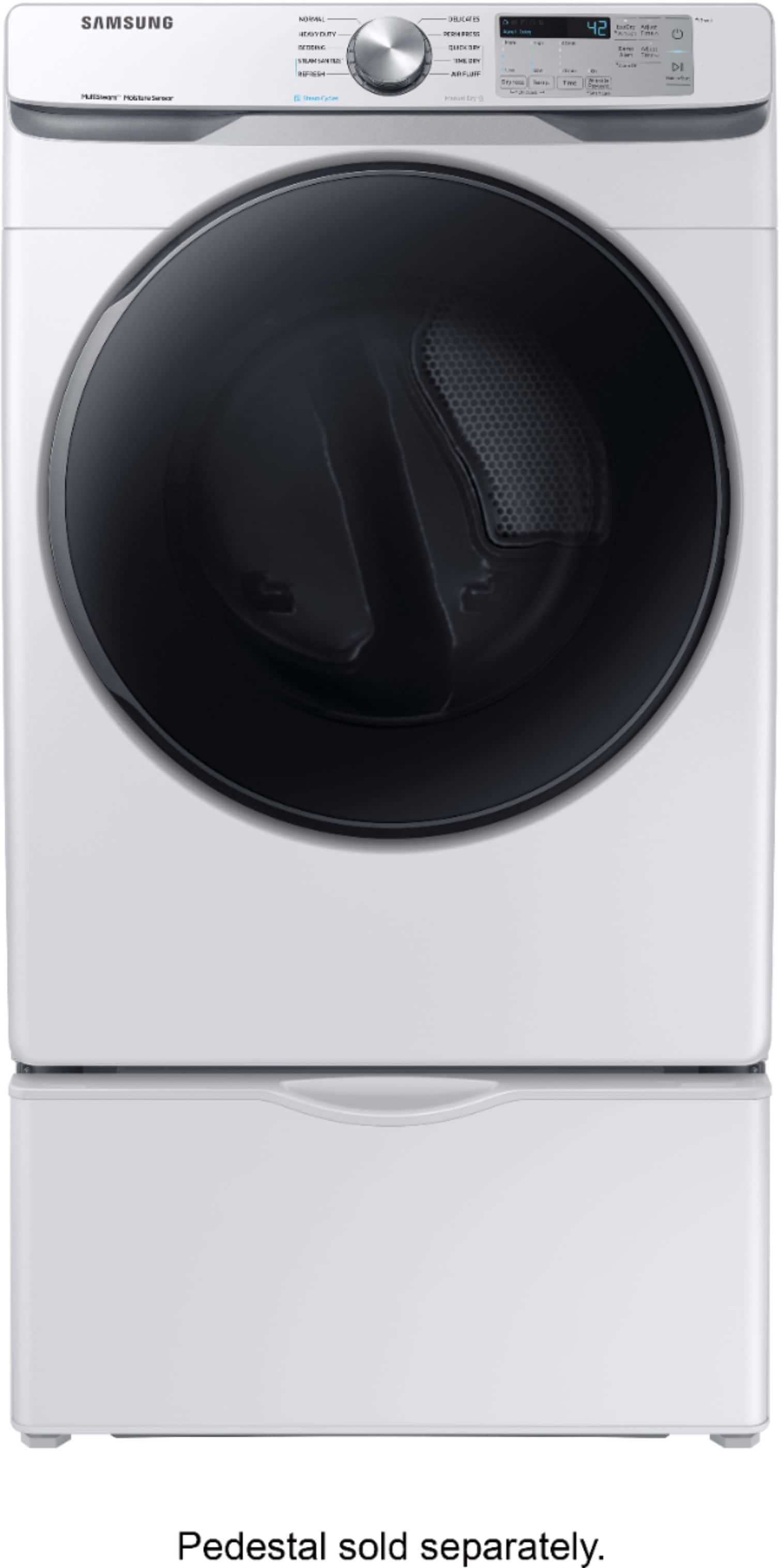 Samsung - 7.5 Cu. Ft. 10-Cycle Gas Dryer with Steam - White - Alt_View_Standard_14