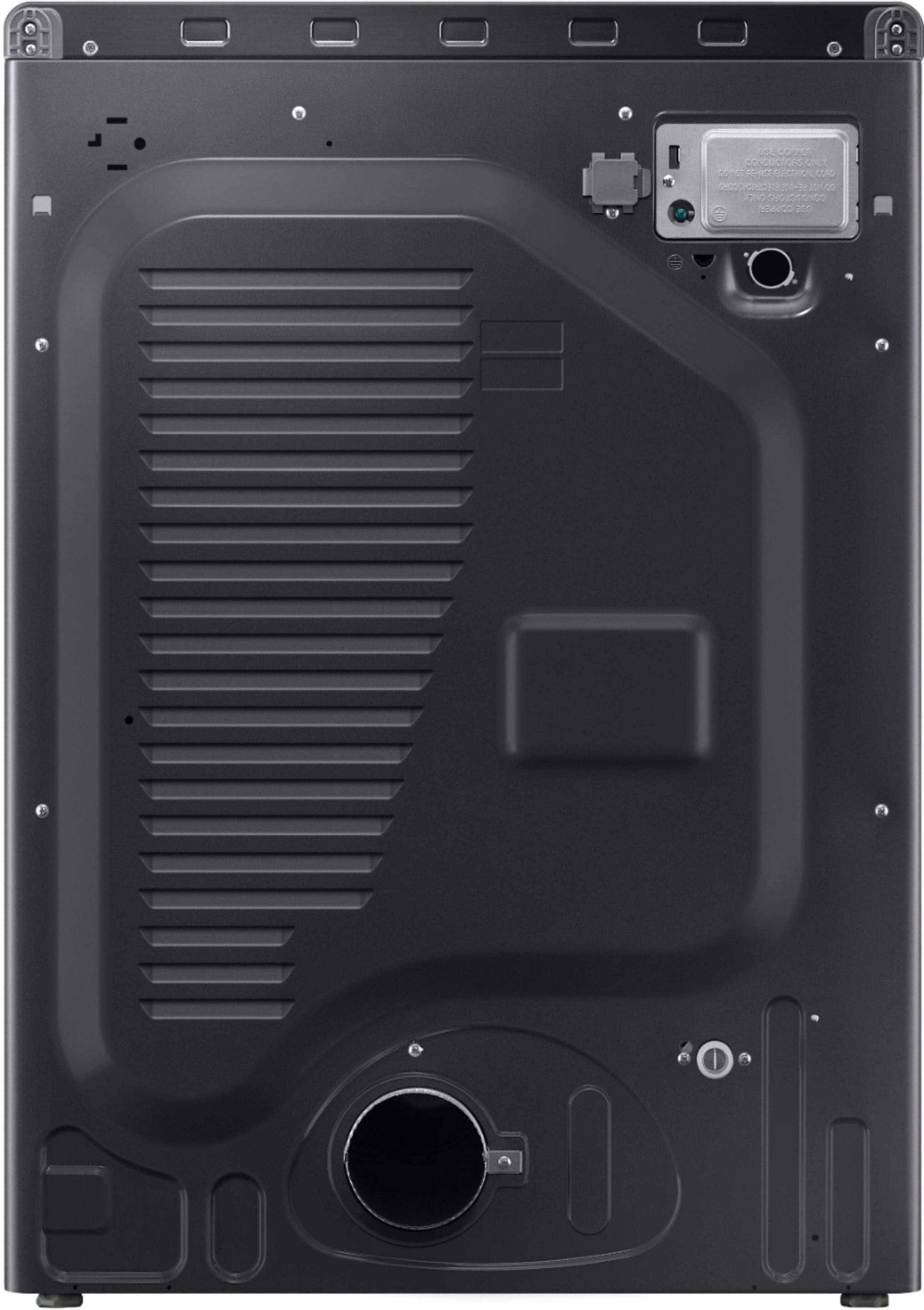 Samsung - 7.5 Cu. Ft. 12-Cycle Electric Dryer with Steam - Fingerprint Resistant Black Stainless Steel - Alt_View_Standard_16
