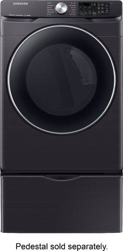 Samsung - 7.5 Cu. Ft. 12-Cycle Electric Dryer with Steam - Fingerprint Resistant Black Stainless Steel - Alt_View_Standard_6