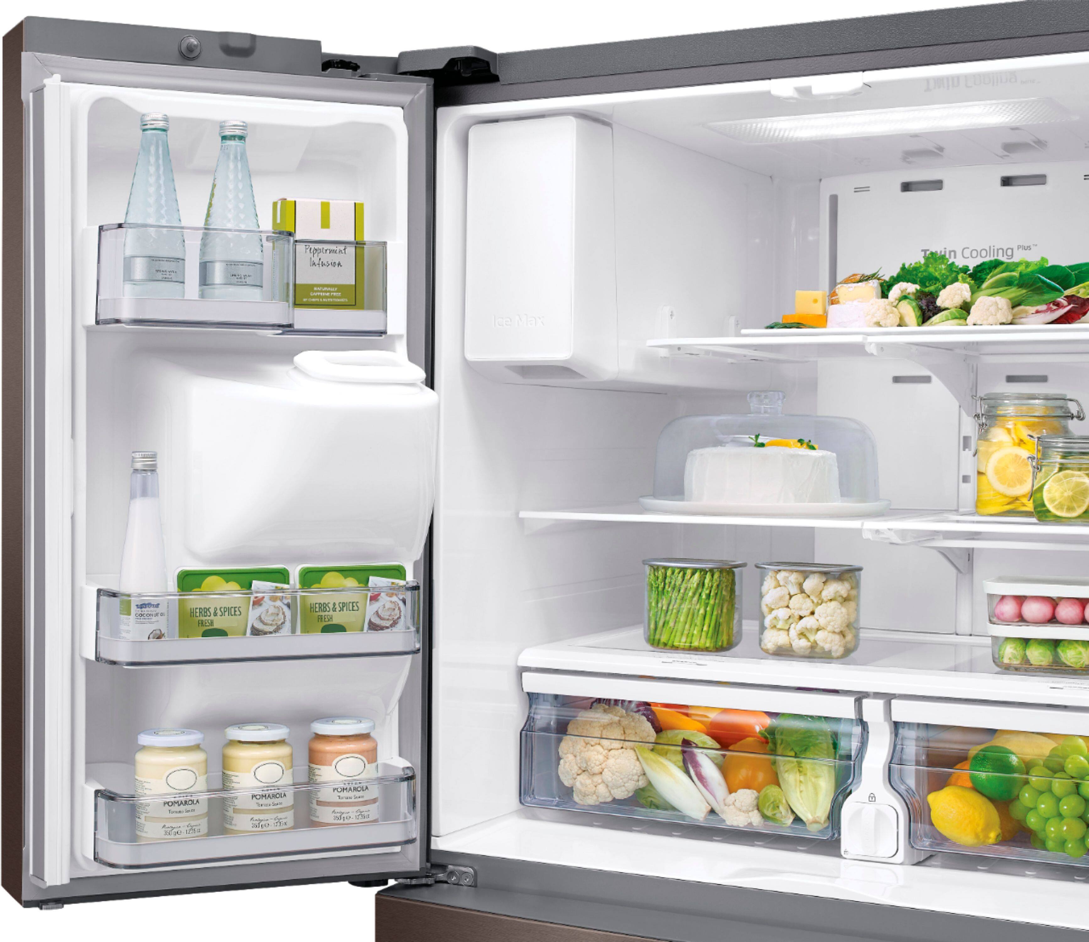 Samsung - 22.6 Cu. Ft. 4-Door French Door Counter Depth Refrigerator - Tuscan Stainless Steel - Alt_View_Standard_14