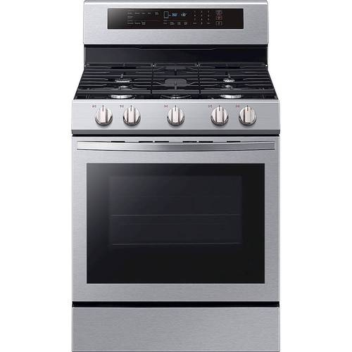 Samsung - 5.8 Cu. Ft. Self-Cleaning Freestanding Gas Convection Range - Stainless steel - Front_Standard