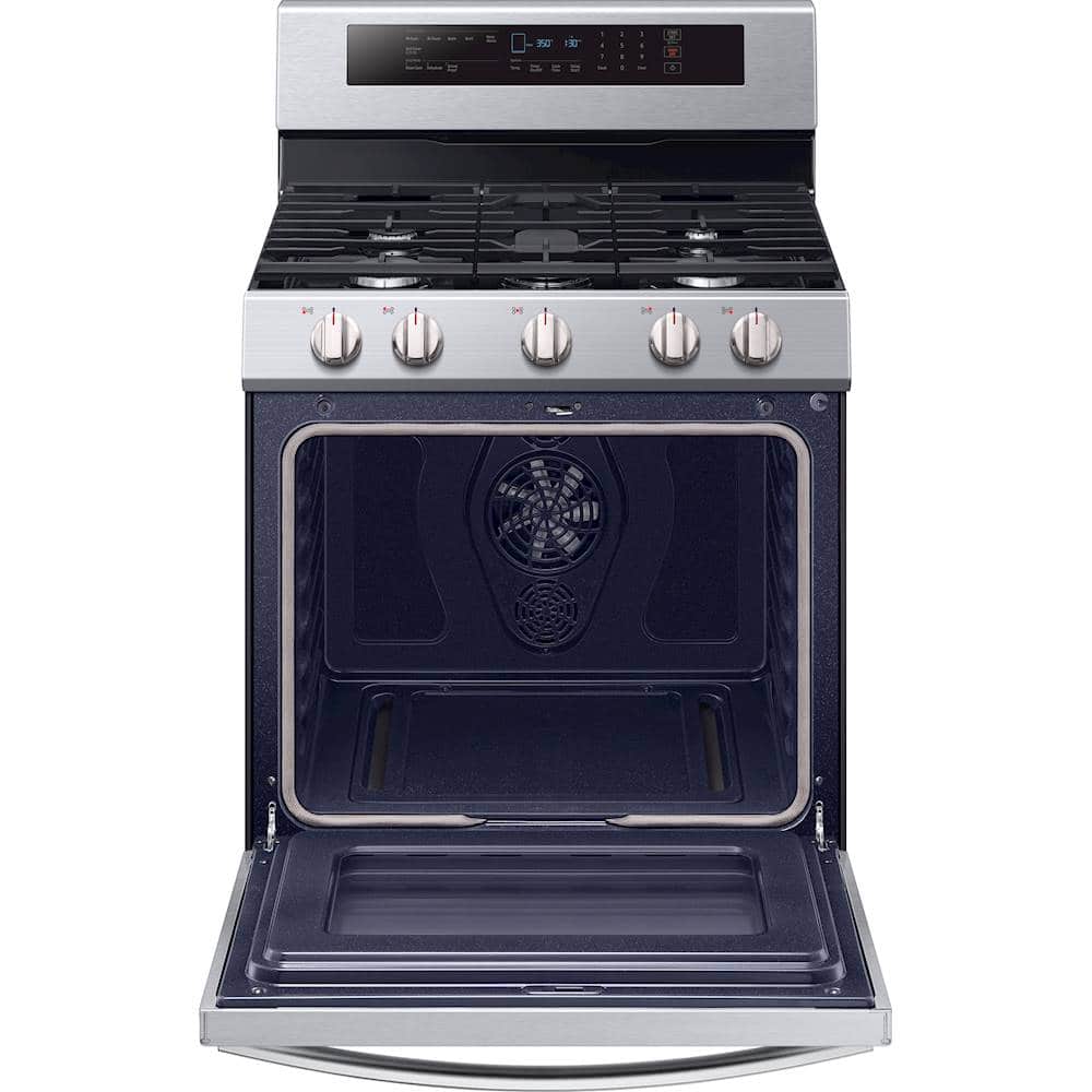 Samsung - 5.8 Cu. Ft. Self-Cleaning Freestanding Gas Convection Range - Stainless steel - Alt_View_Standard_11