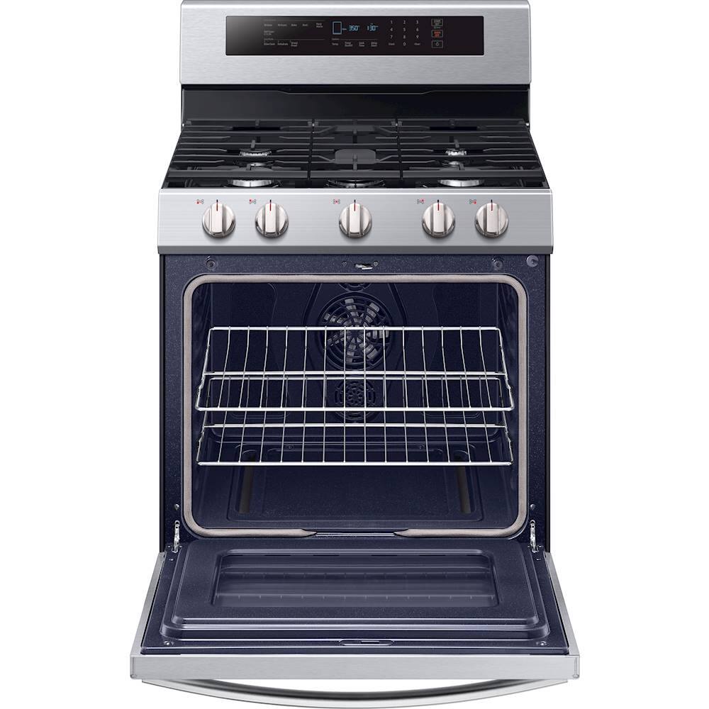Samsung - 5.8 Cu. Ft. Self-Cleaning Freestanding Gas Convection Range - Stainless steel - Alt_View_Standard_12