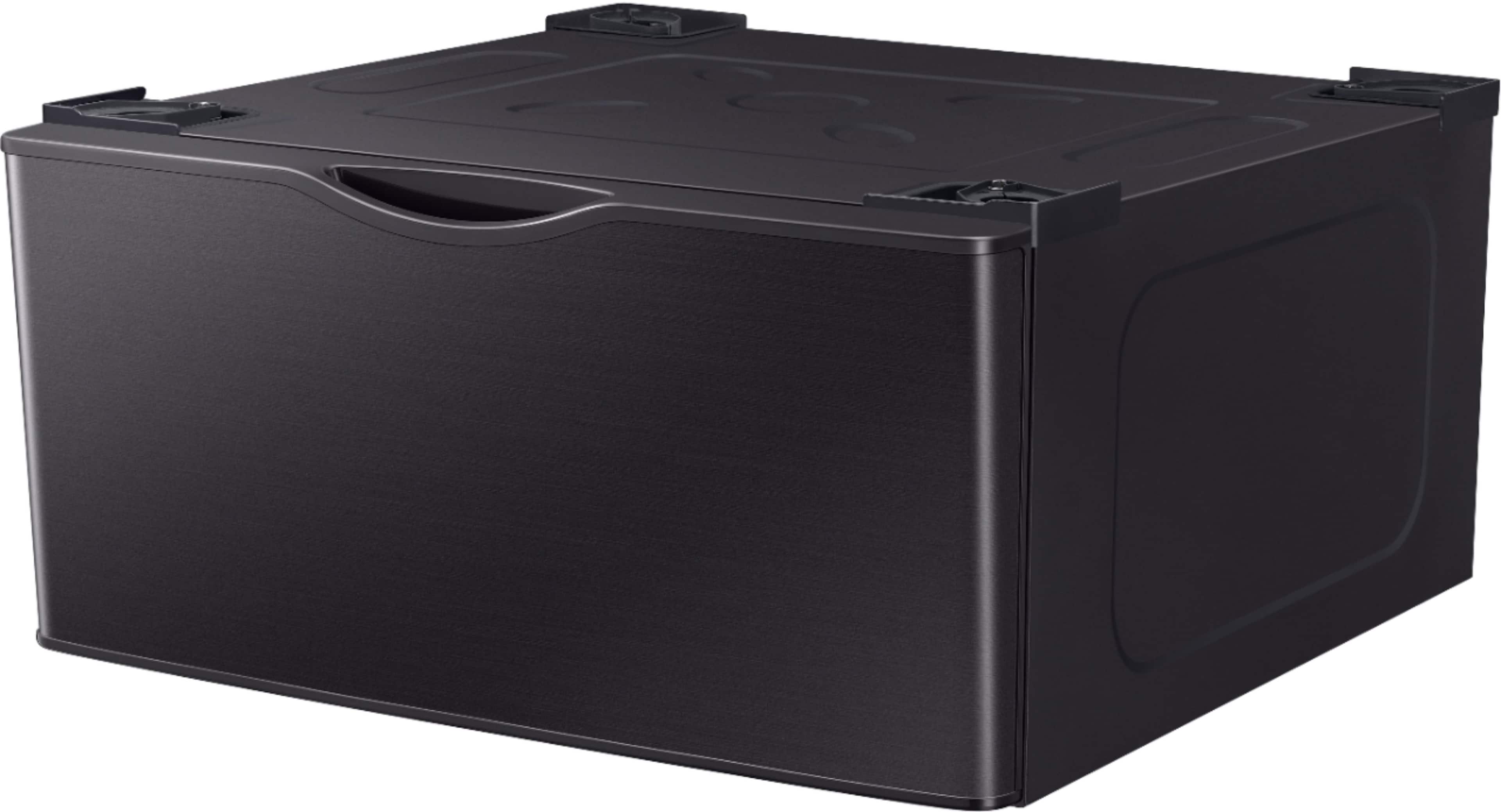 Samsung - Washer/Dryer Laundry Pedestal with Storage Drawer - Fingerprint Resistant Black Stainless Steel - Alt_View_Standard_14