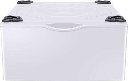 Samsung - Washer/Dryer Laundry Pedestal with Storage Drawer - White - Front_Standard