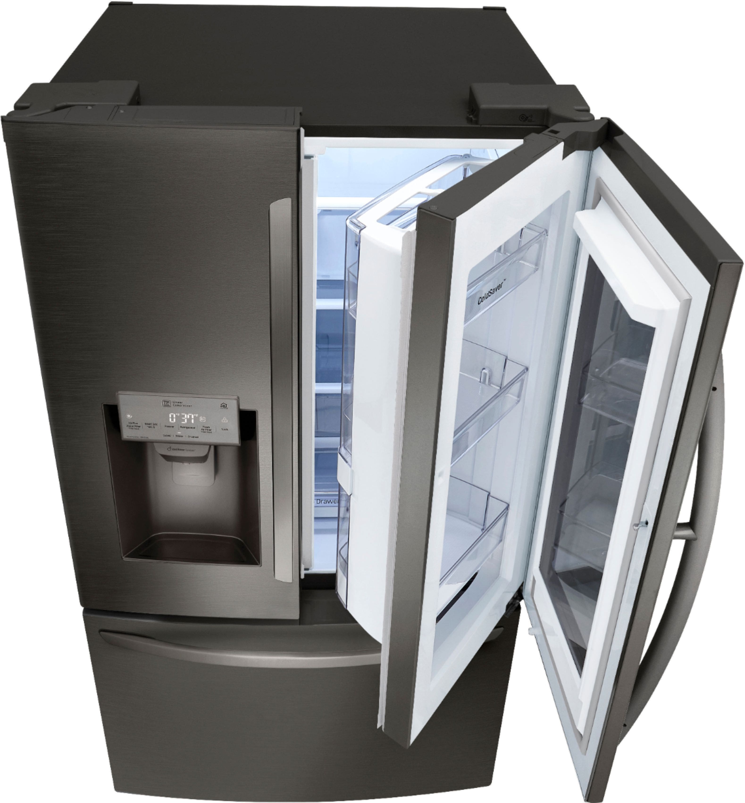 LG - 26 Cu. Ft. French Door-in-Door Refrigerator - PrintProof Black Stainless Steel - Alt_View_Standard_20