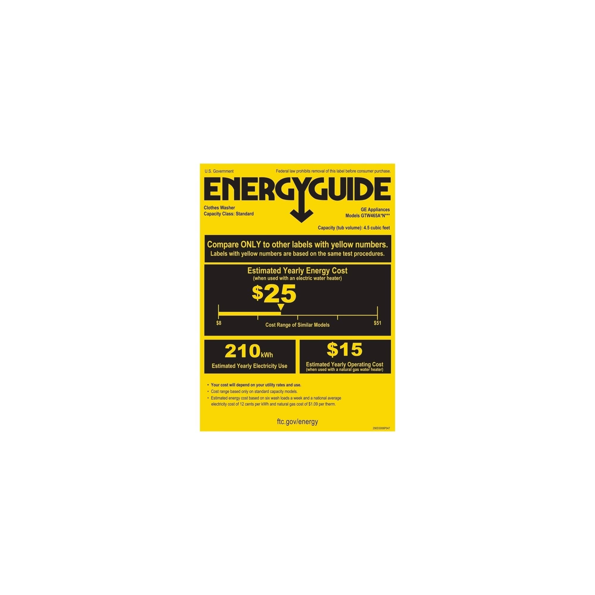 GE - 4.5 Cu. Ft. 14-Cycle Top-Loading Washer - White On White - Energy_Guide