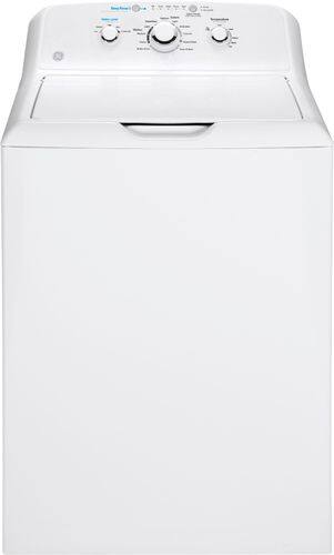 GE - 4.2 Cu. Ft. 11-Cycle Top-Loading Washer - White On White - Front_Standard