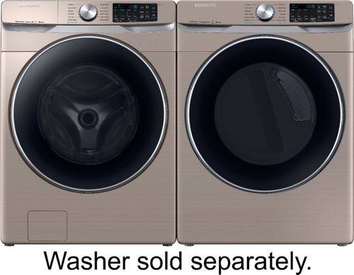Samsung - 7.5 Cu. Ft. 12-Cycle Electric Dryer with Steam - Champagne - Alt_View_Standard_19