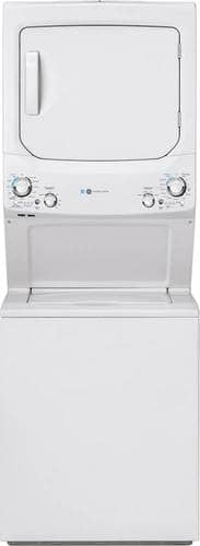 GE - 3.9 Cu. Ft. 12-Cycle Washer and 5.9 Cu.Ft 4-Cycle Dryer Electric Laundry Center - White - Front_Standard