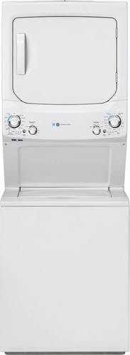 GE - 3.9 Cu. Ft. 12-Cycle Washer and 5.9 Cu.Ft 4-Cycle Dryer Gas Laundry Center - White - Front_Standard