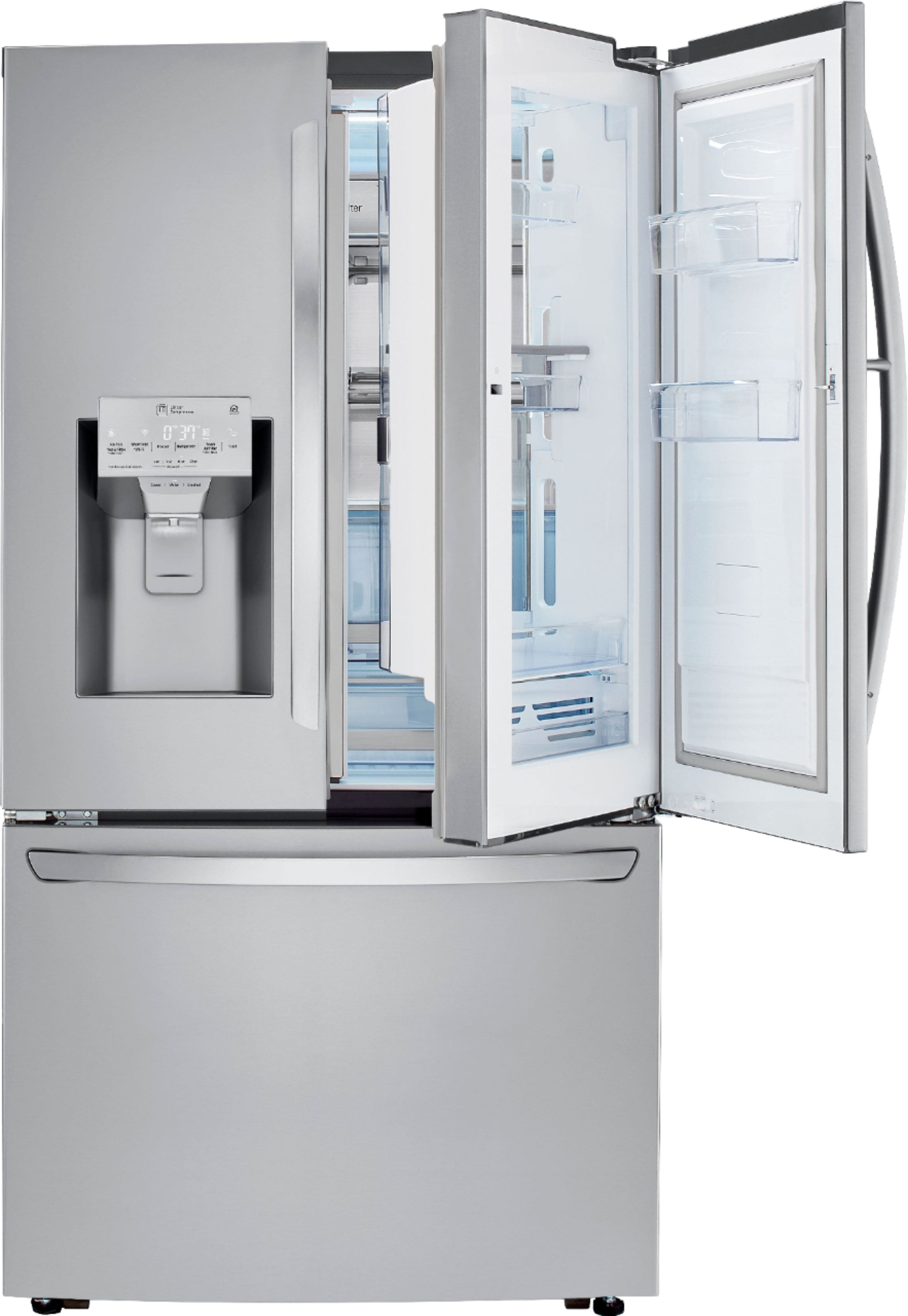 LG - 29.7 Cu. Ft. French Door-in-Door Refrigerator - PrintProof Stainless Steel - Alt_View_Standard_12