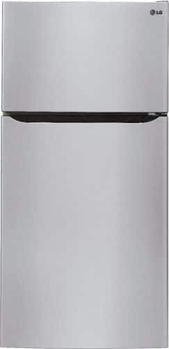 LG - 23.8 Cu. Ft. Top-Freezer Refrigerator - Stainless steel - Front_Standard