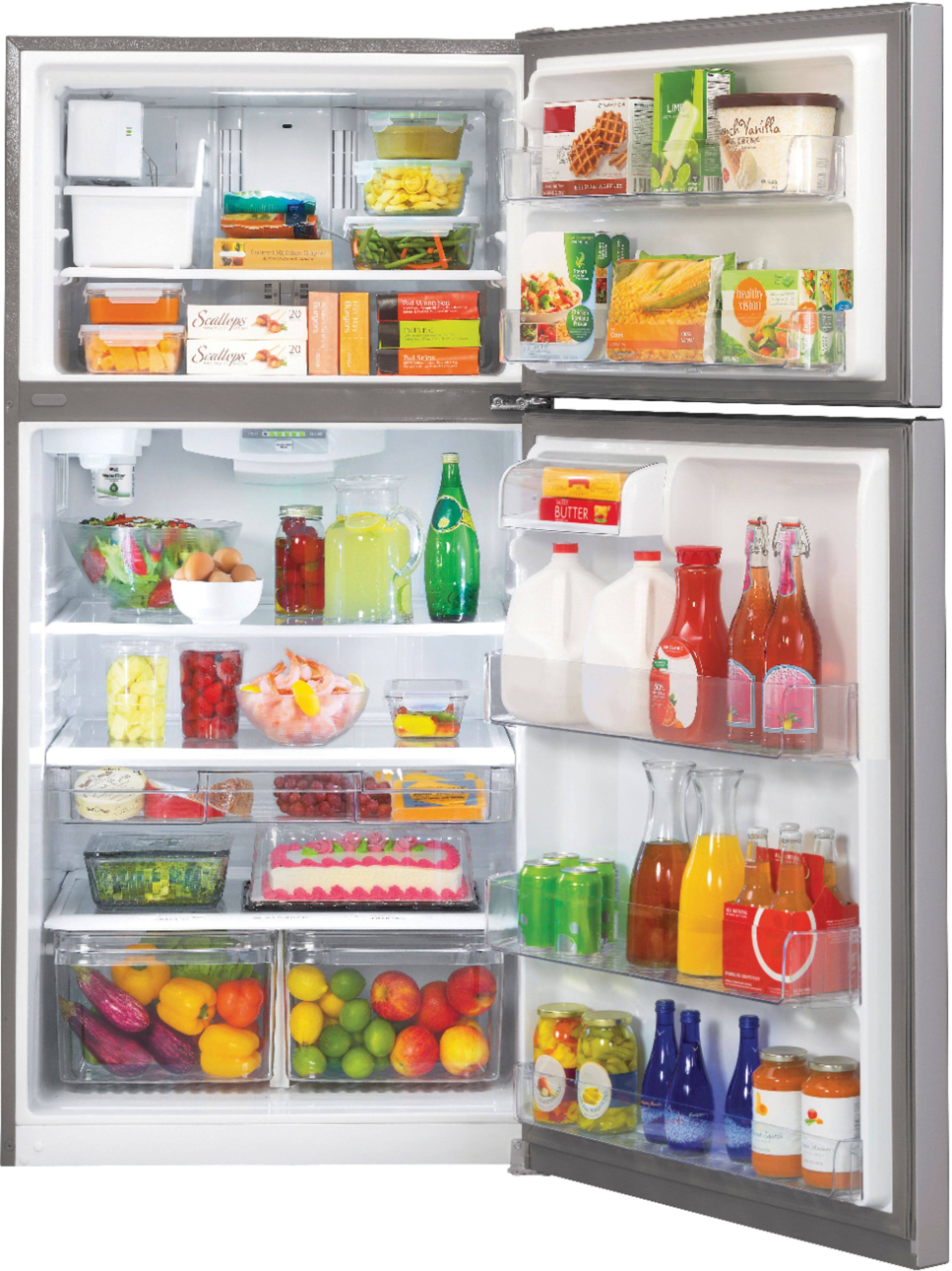 LG - 23.8 Cu. Ft. Top-Freezer Refrigerator - Stainless steel - Alt_View_Standard_1