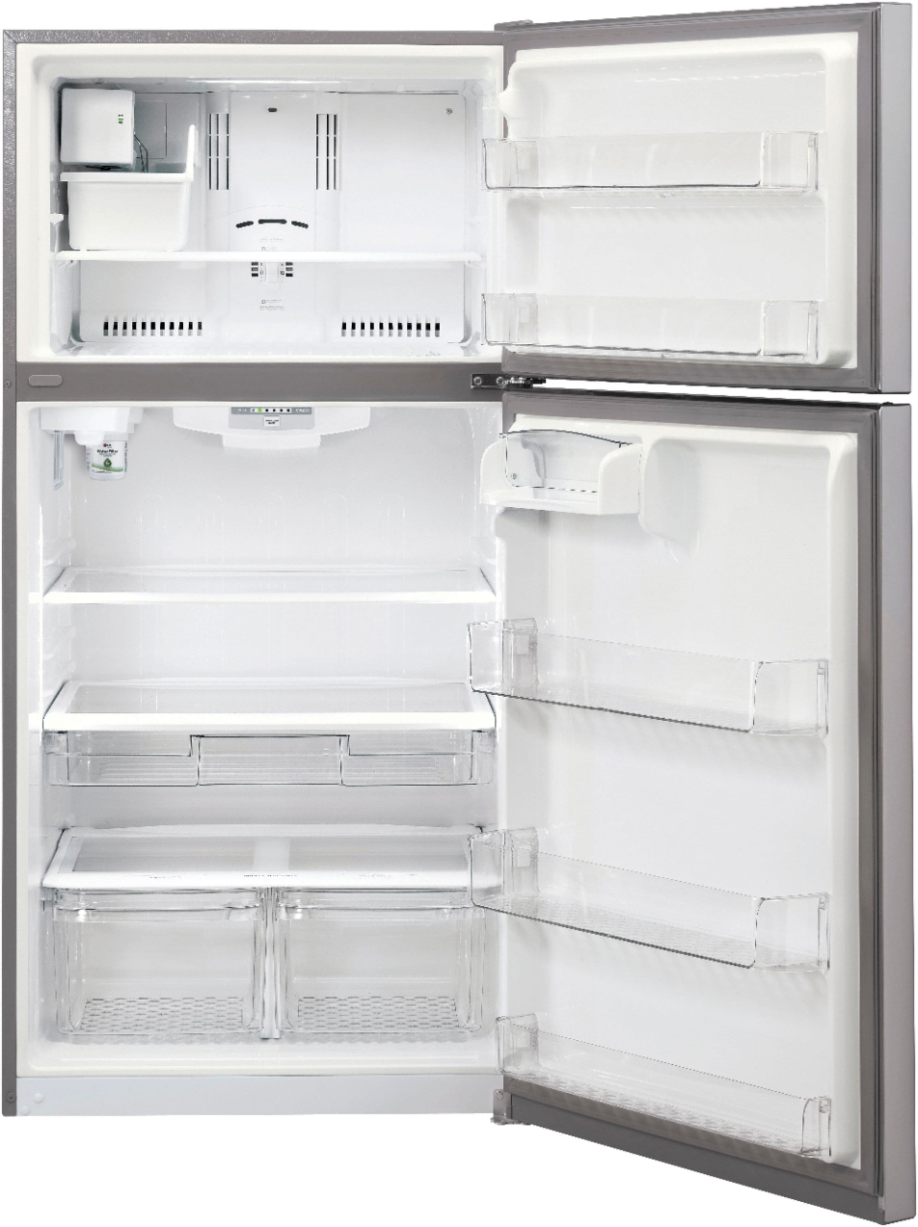 LG - 23.8 Cu. Ft. Top-Freezer Refrigerator - Stainless steel - Alt_View_Standard_2
