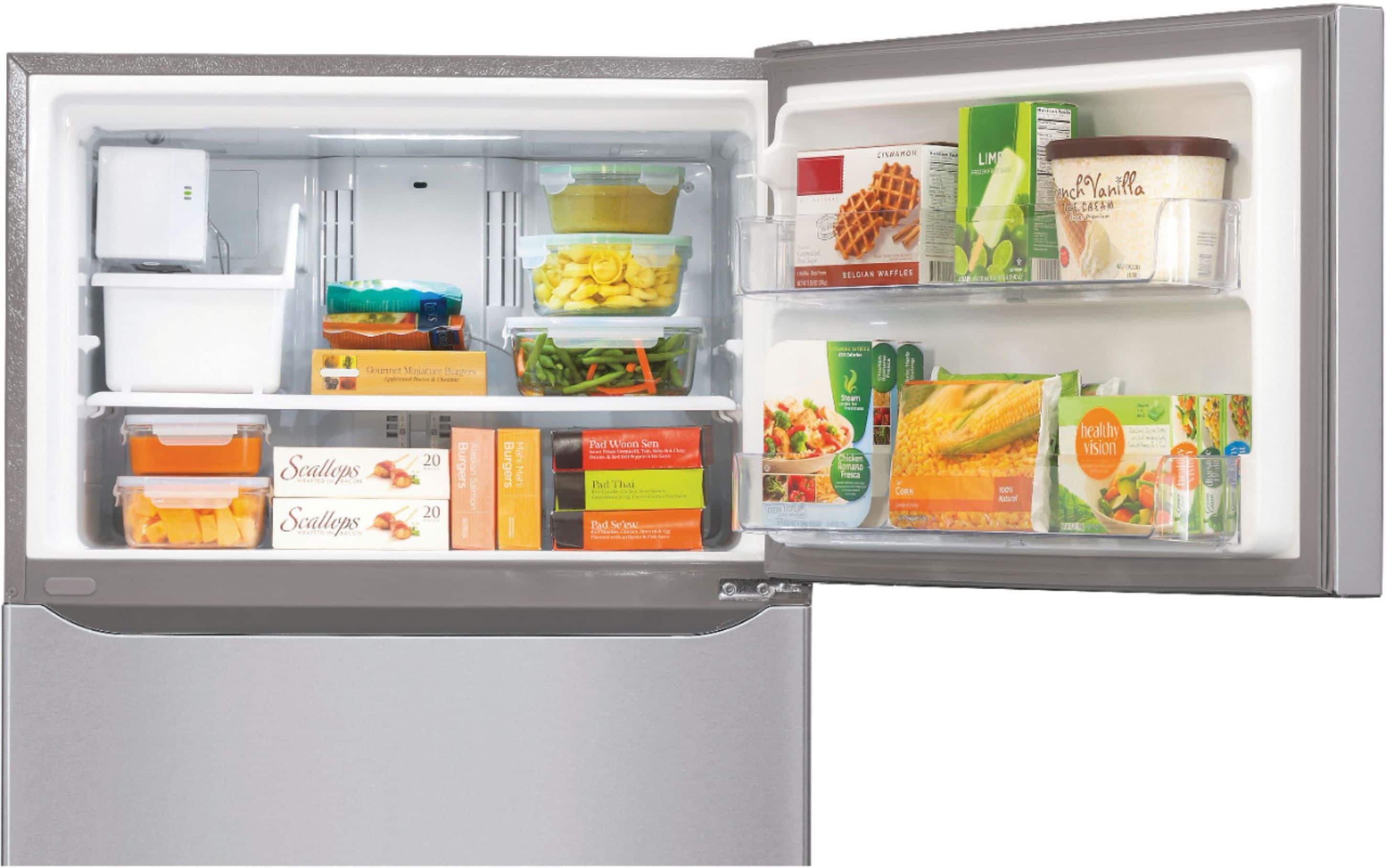 LG - 23.8 Cu. Ft. Top-Freezer Refrigerator - Stainless steel - Alt_View_Standard_3