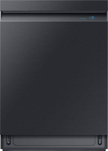 Samsung - Linear Wash 24" Top Control Built-In Dishwasher with Stainless Steel Tub - Fingerprint Resistant Black Stainless Steel - Front_Standard