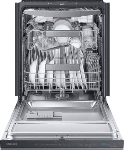 Samsung - Linear Wash 24" Top Control Built-In Dishwasher with Stainless Steel Tub - Fingerprint Resistant Black Stainless Steel - Alt_View_Standard_12
