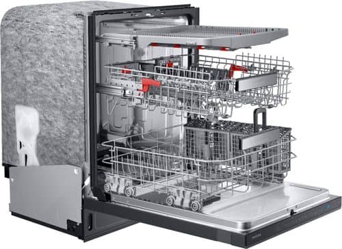 Samsung - Linear Wash 24" Top Control Built-In Dishwasher with Stainless Steel Tub - Fingerprint Resistant Black Stainless Steel - Alt_View_Standard_14