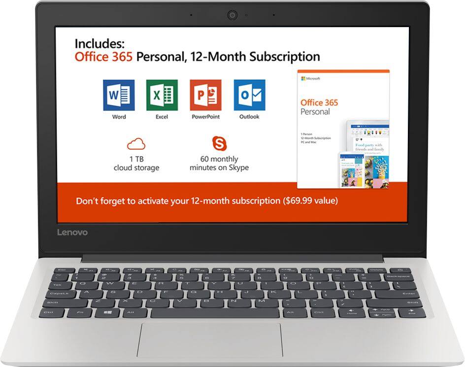 Lenovo - IdeaPad 130S 11.6" Laptop - Intel Celeron - 4GB Memory - 64GB eMMC Flash Memory - Mineral Gray