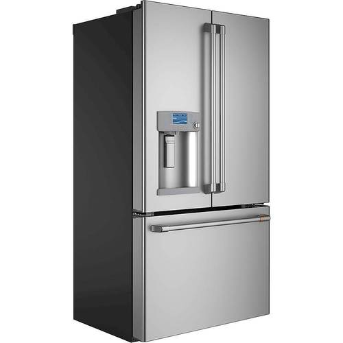 Café - 22.2 Cu. Ft. French Door Counter-Depth Refrigerator with Hot Water Dispenser - Stainless steel - Angle_Standard