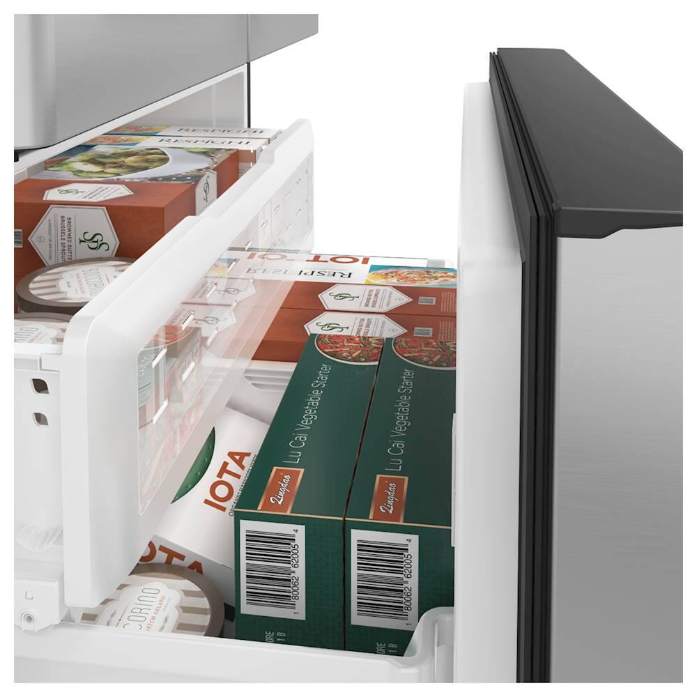 Café - 22.2 Cu. Ft. French Door Counter-Depth Refrigerator with Hot Water Dispenser - Stainless steel - Alt_View_Standard_11